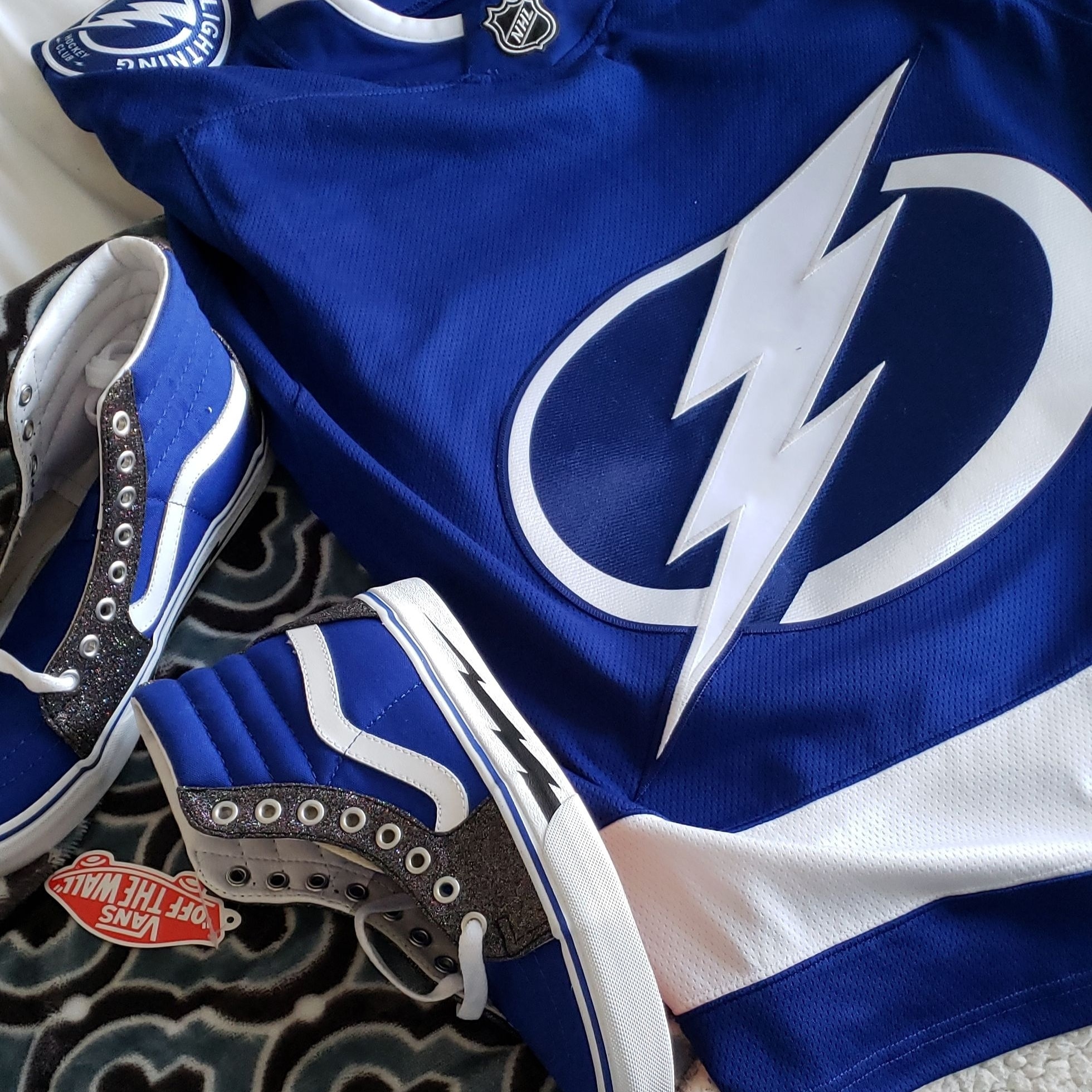 My custom Vans came just in time for playoff hockey! r/TampaBayLightning