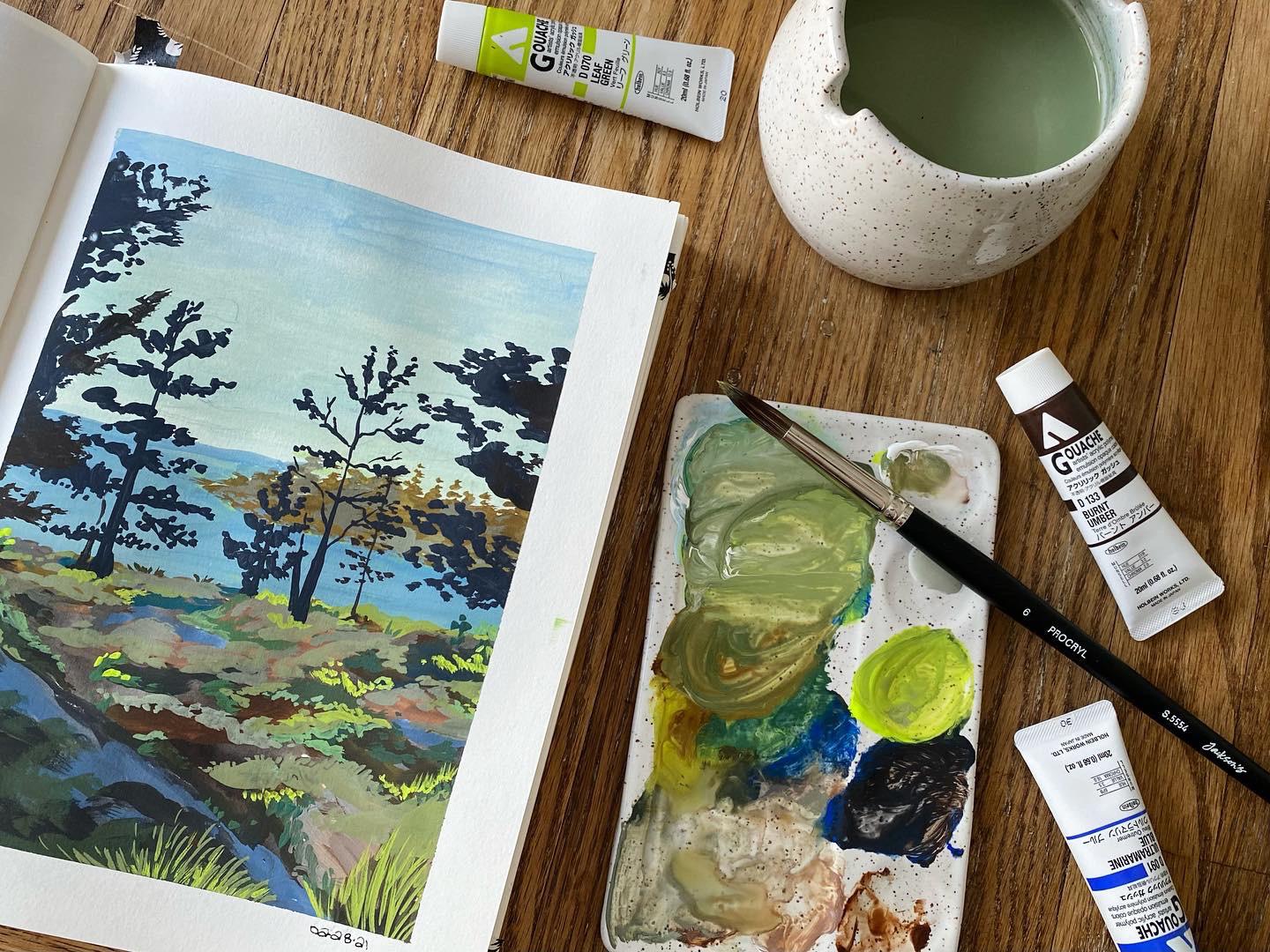 Just got some ACRYLA gouache and I’m in love with it!! r/Gouache