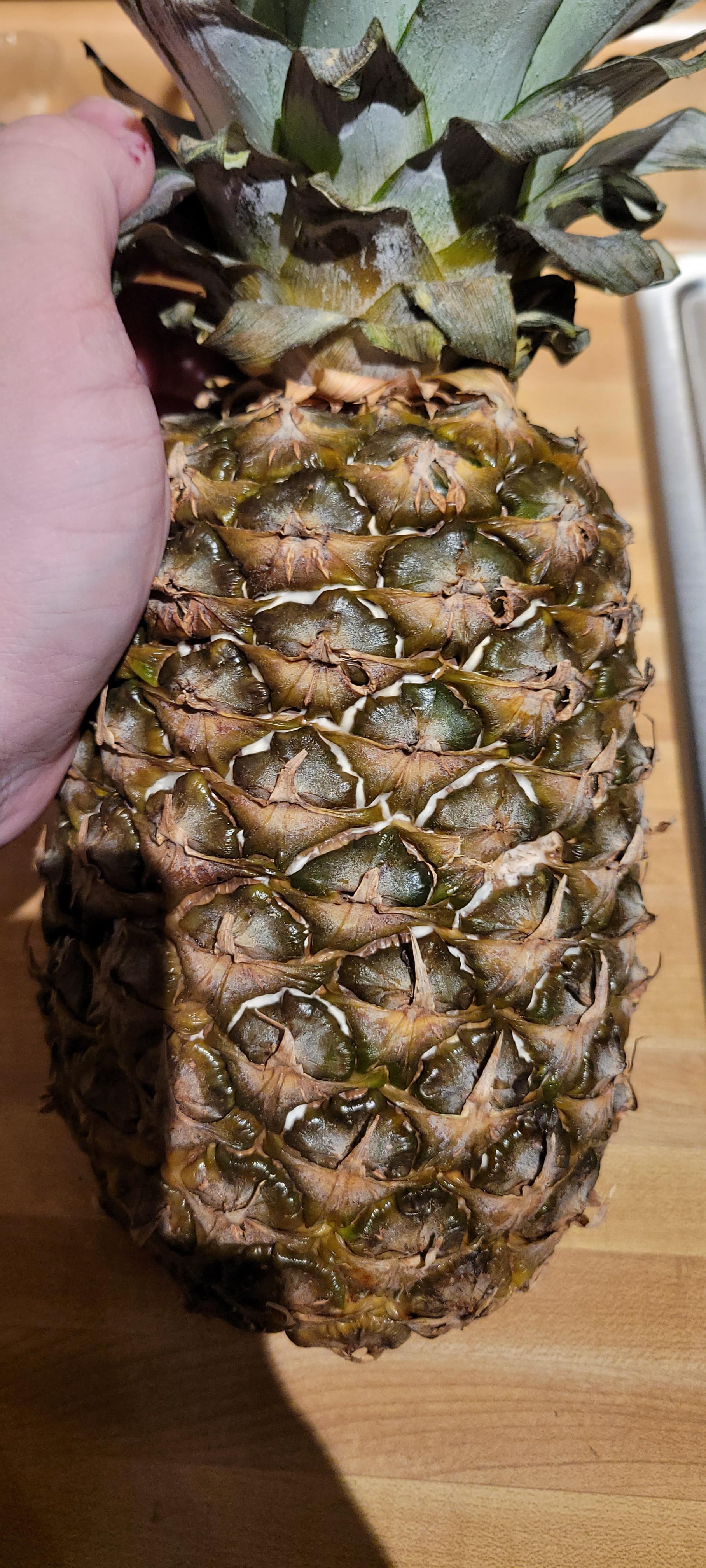 Is this white stuff in between the pineapple "kernels" normal? Or has