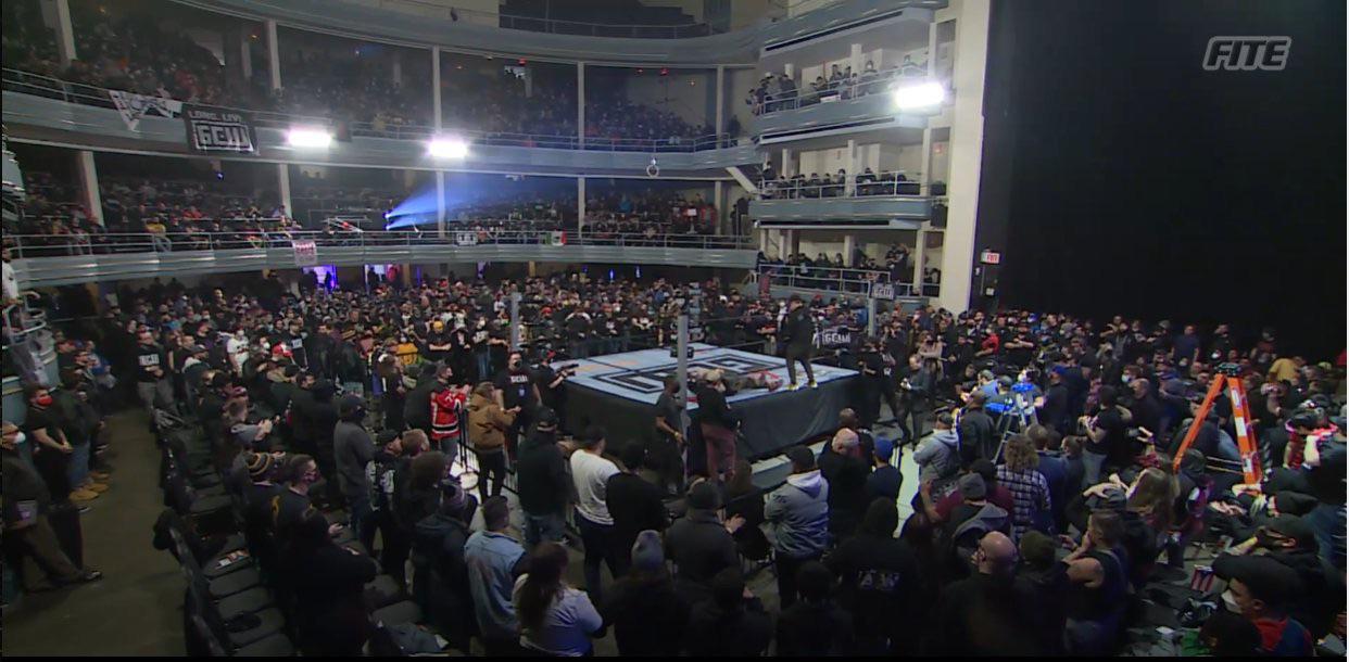 Crowd at the Hammerstein Ballroom today for The WRLD on GCW SquaredCircle