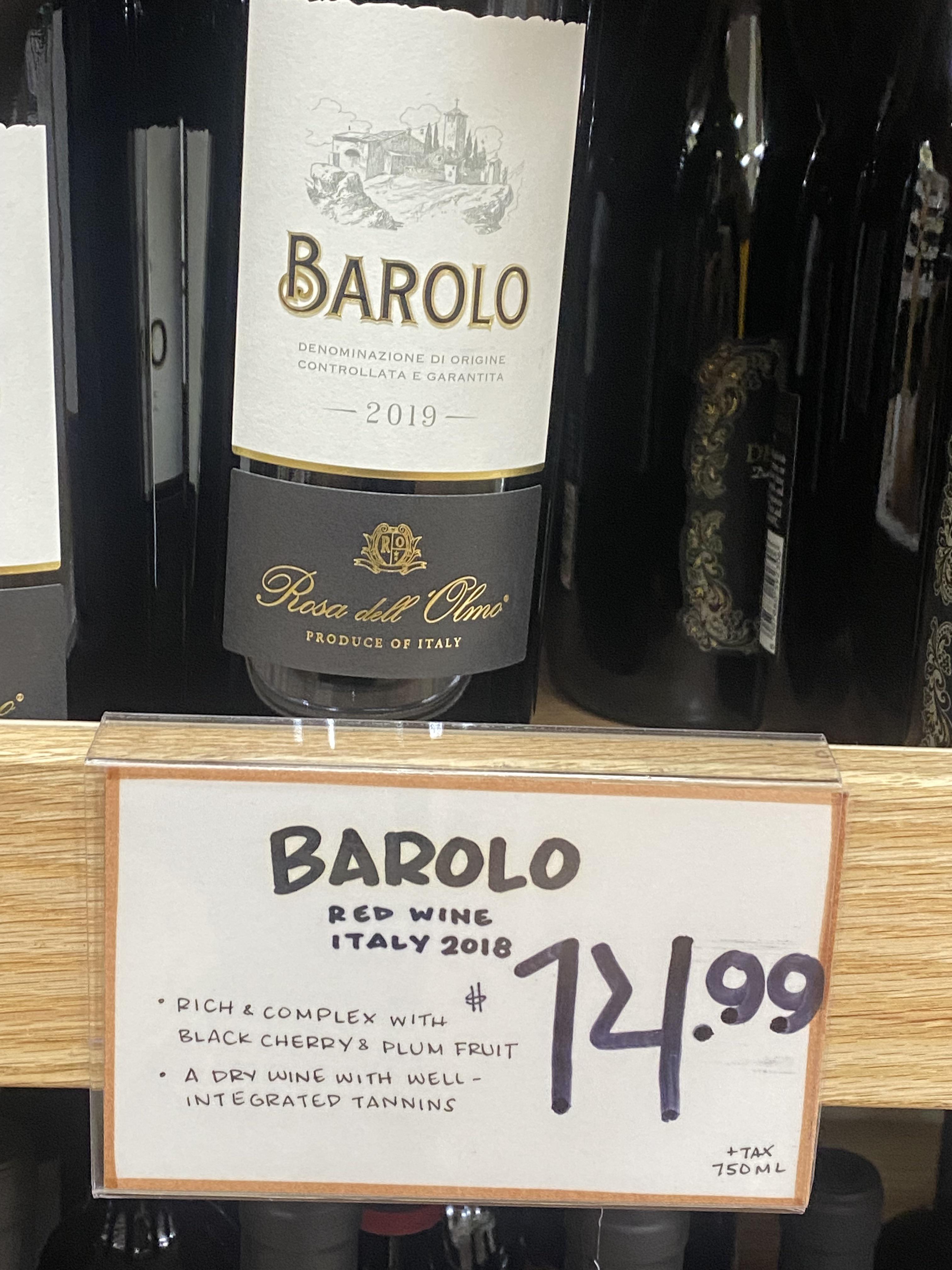 Cheap Barolo at Trader Joe’s. Is it worth it? I know it’s TJ but the