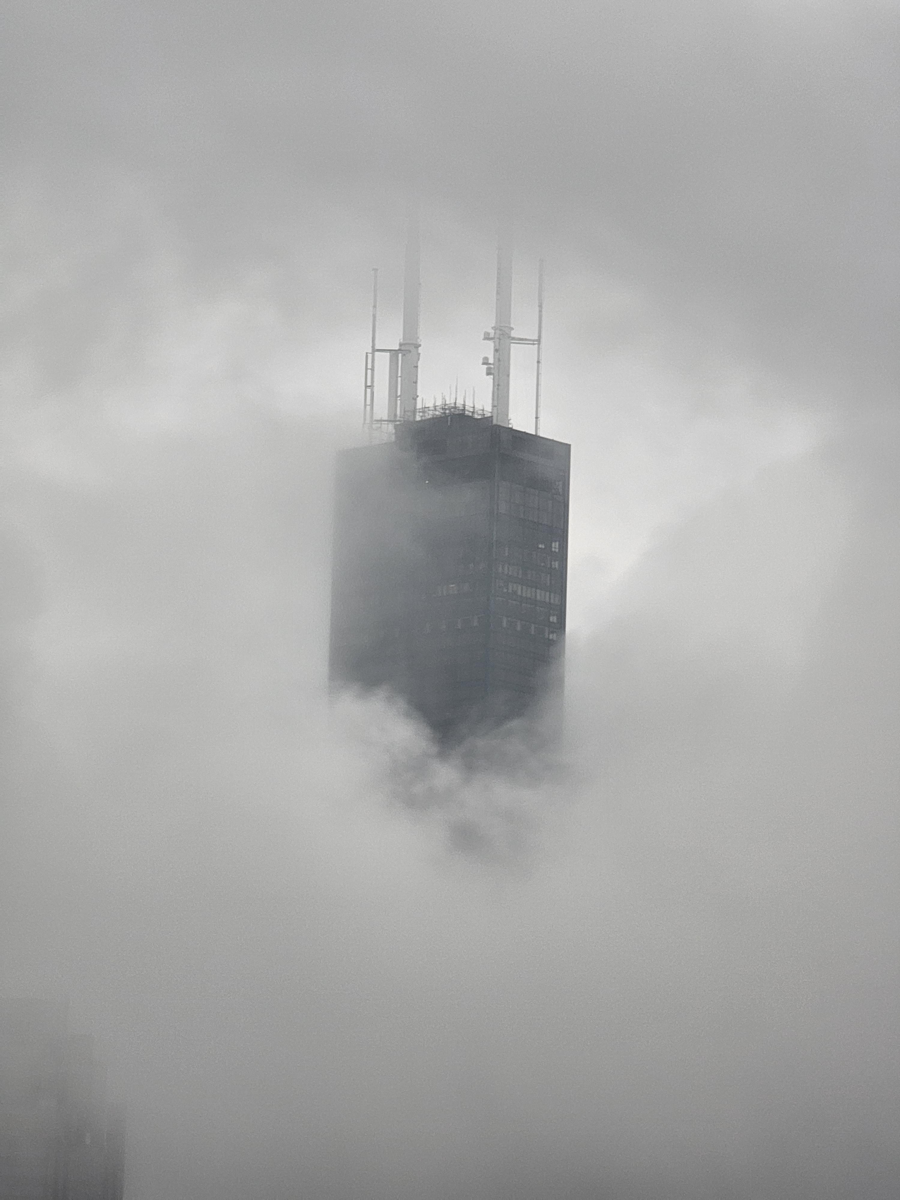 Chicago's Sears Tower through the clouds. evilbuildings
