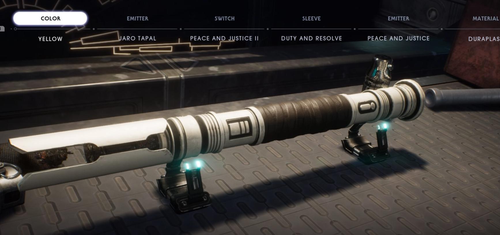 New Jedi temple guardish lightsaber (yellow blade