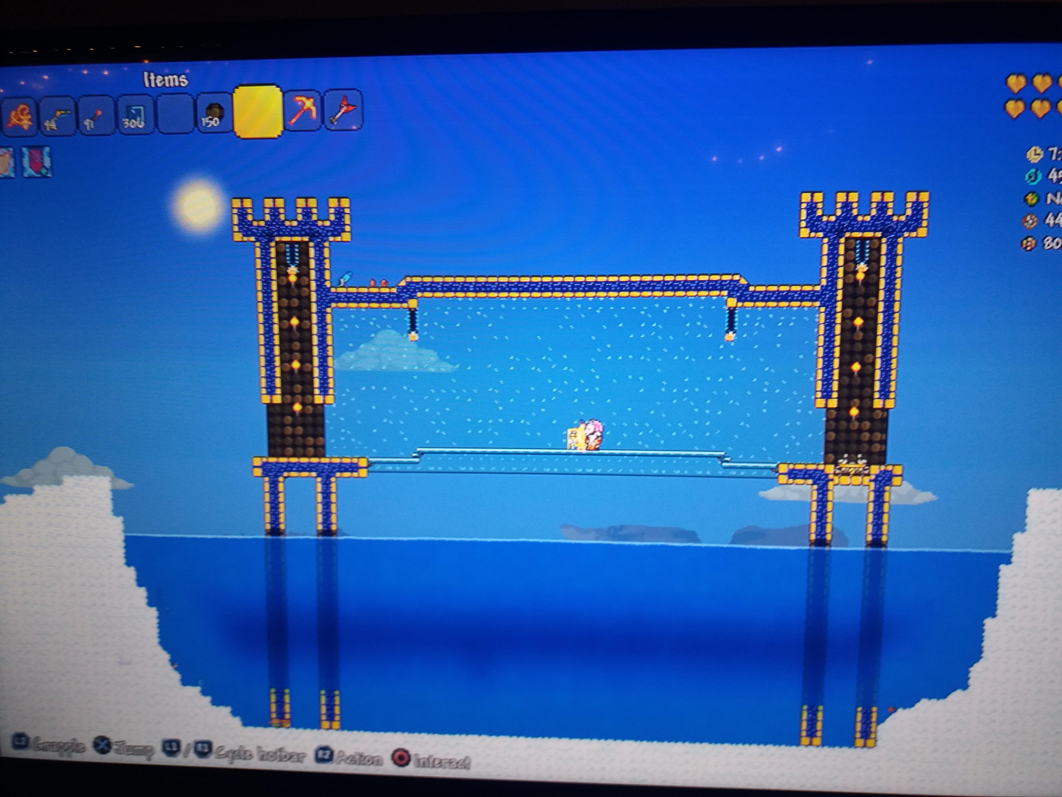 My water castle for the fishing quests r/Terraria