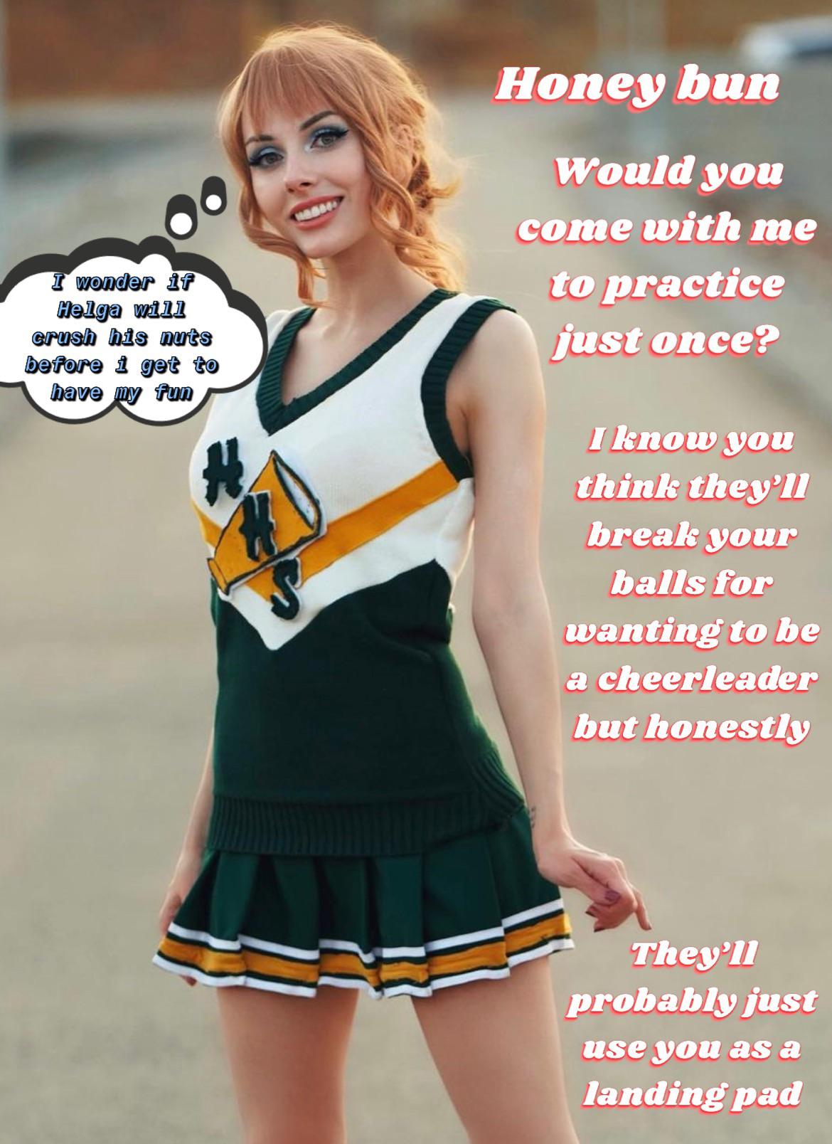 Spread eagle on the turf for a soft crunchy landing : femdomCBTcaptions