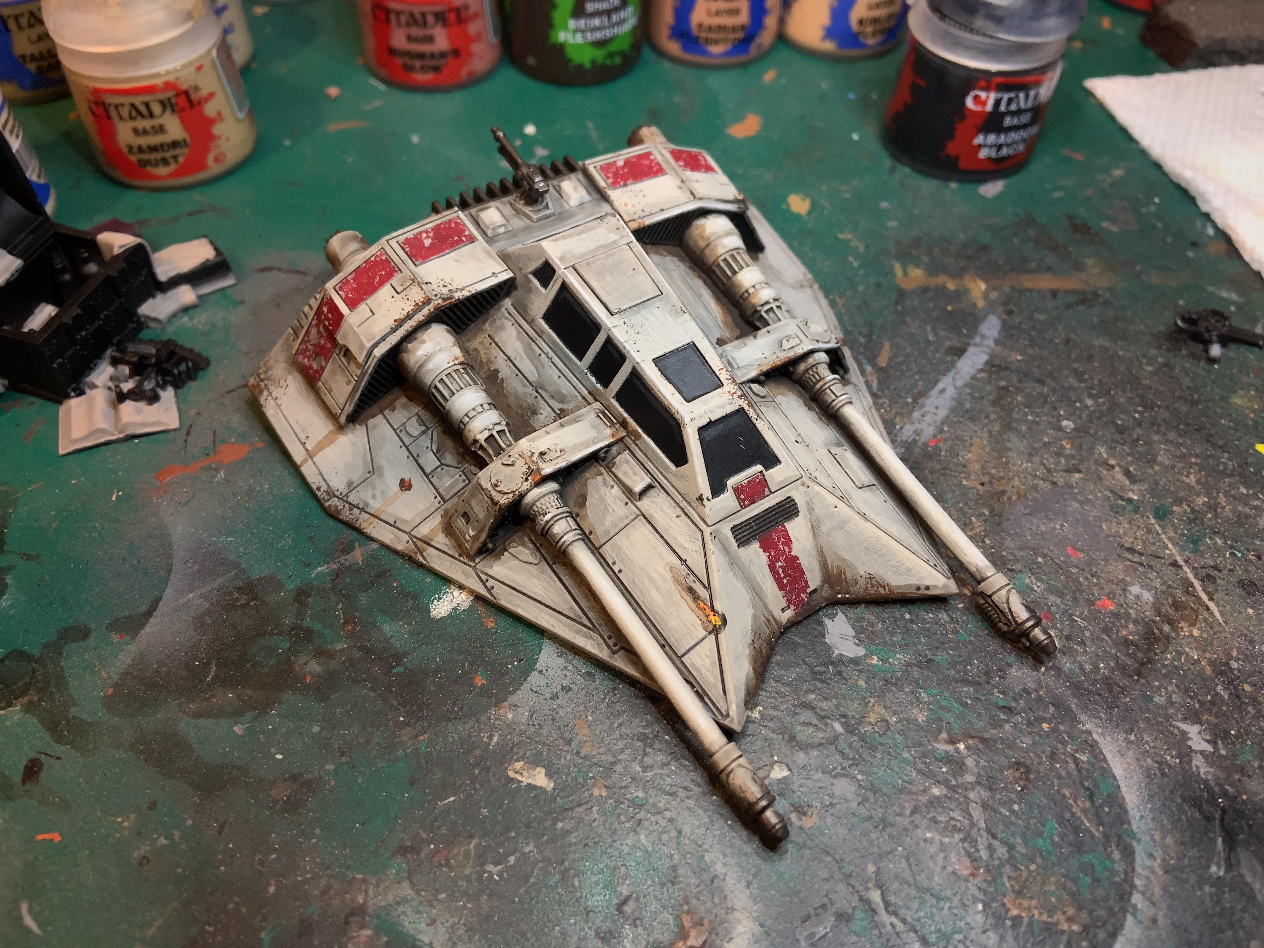Finished painting my first airspeeder tonight (still working on the