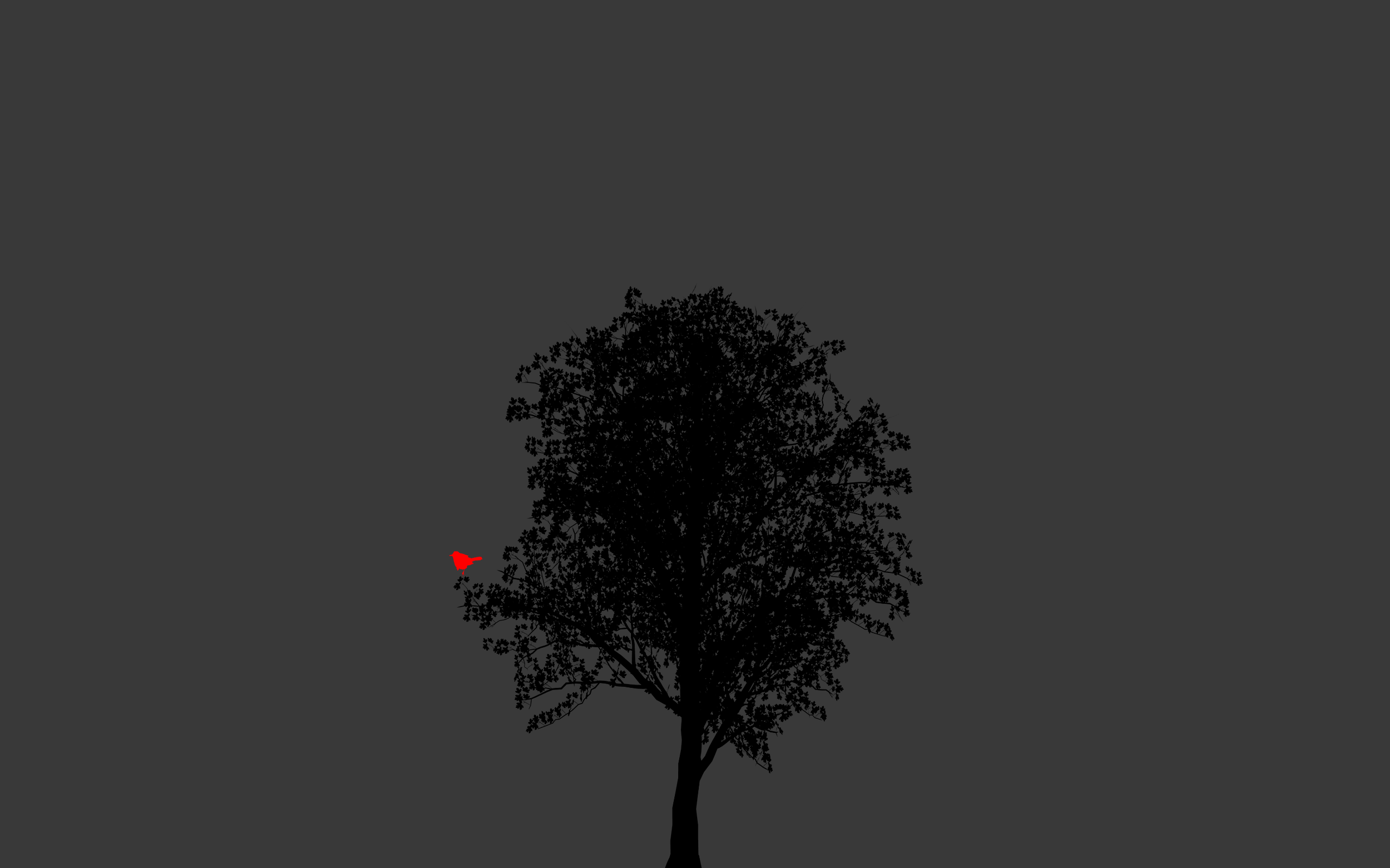 Black Tree With Grey Background (2560x1600) r/wallpapers