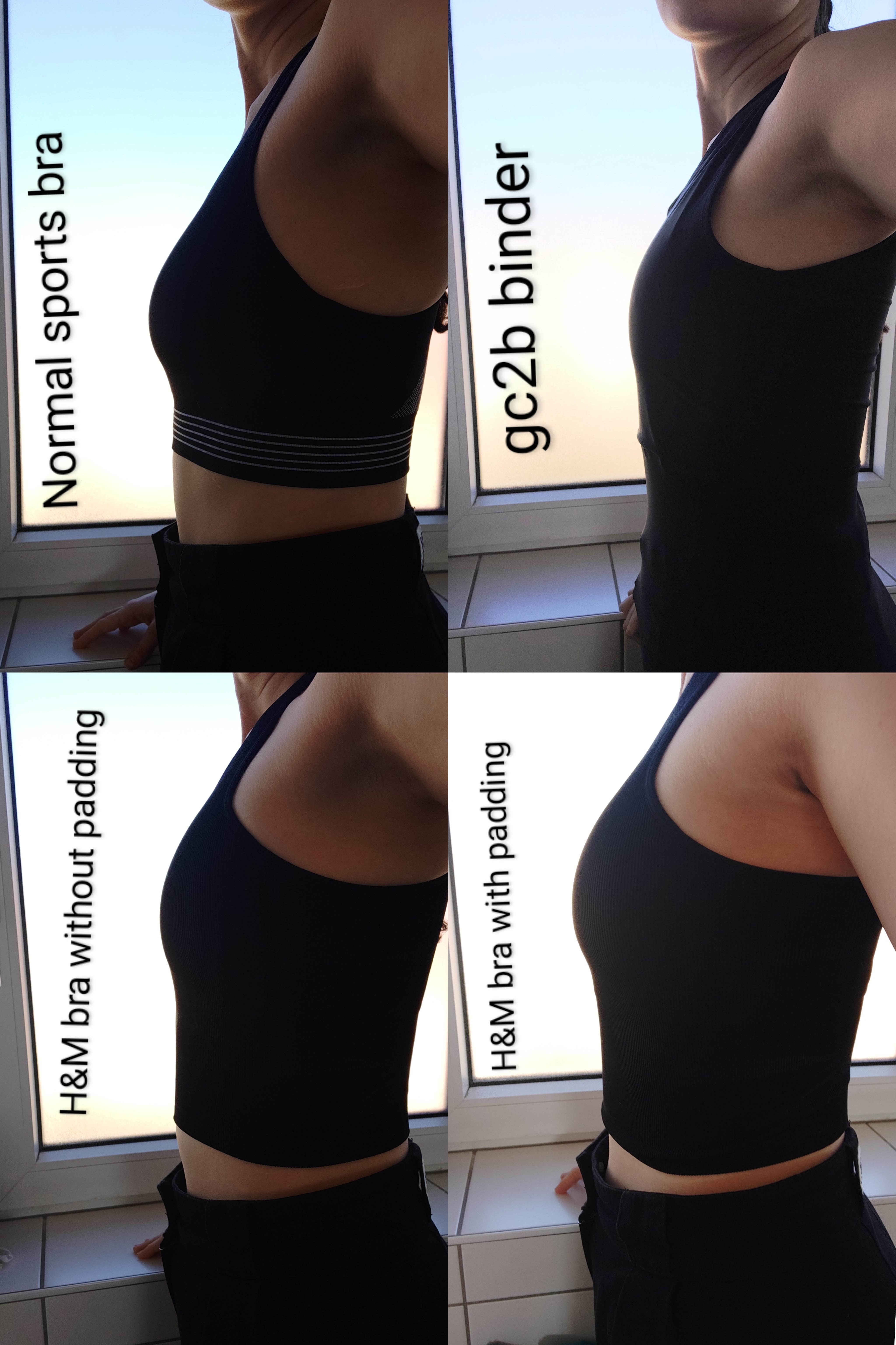 Comparison and sensory friendly flattening sports bra I