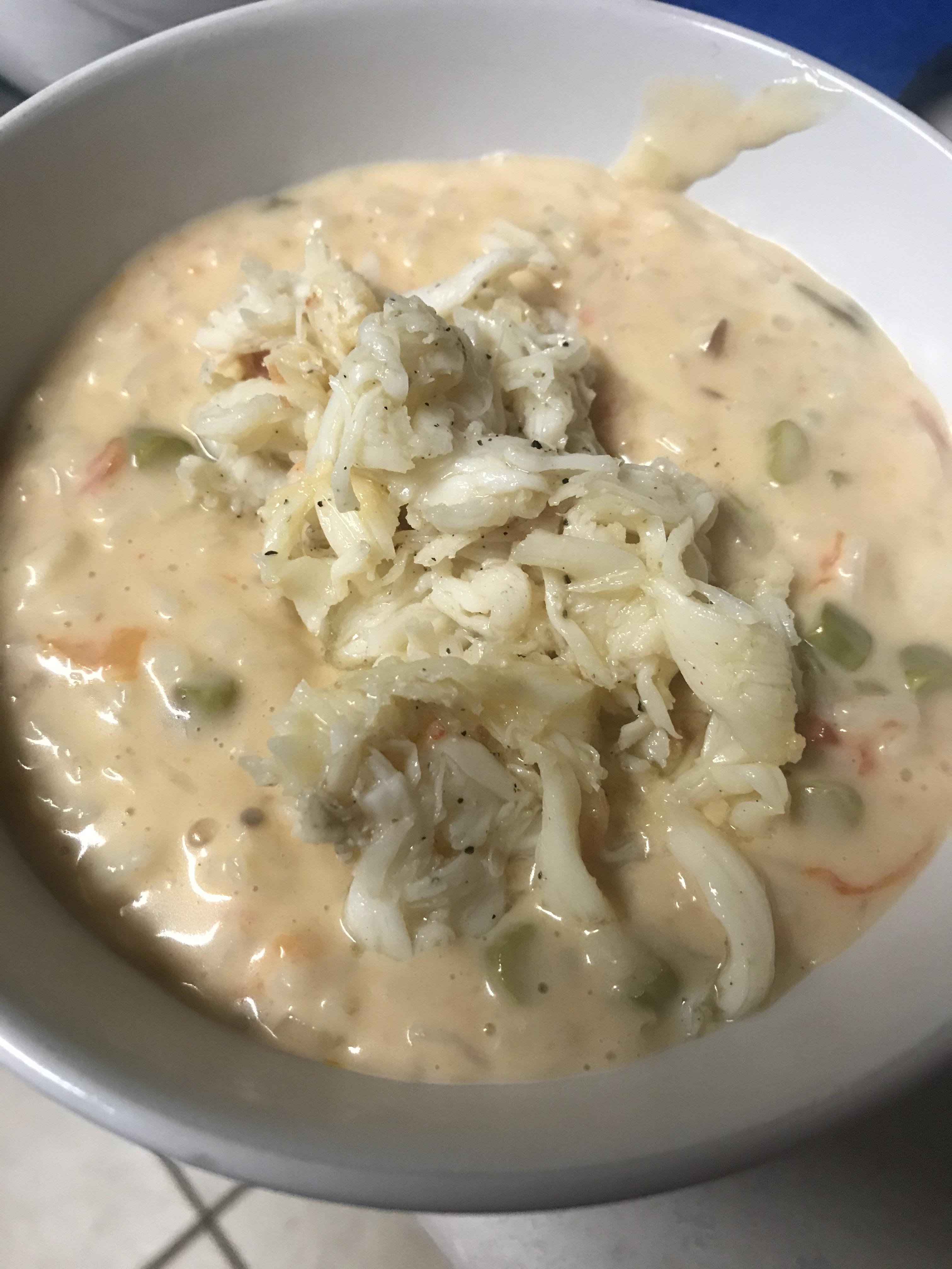 My first IP meal ever. Champagne Parmesan Risotto with Lobster