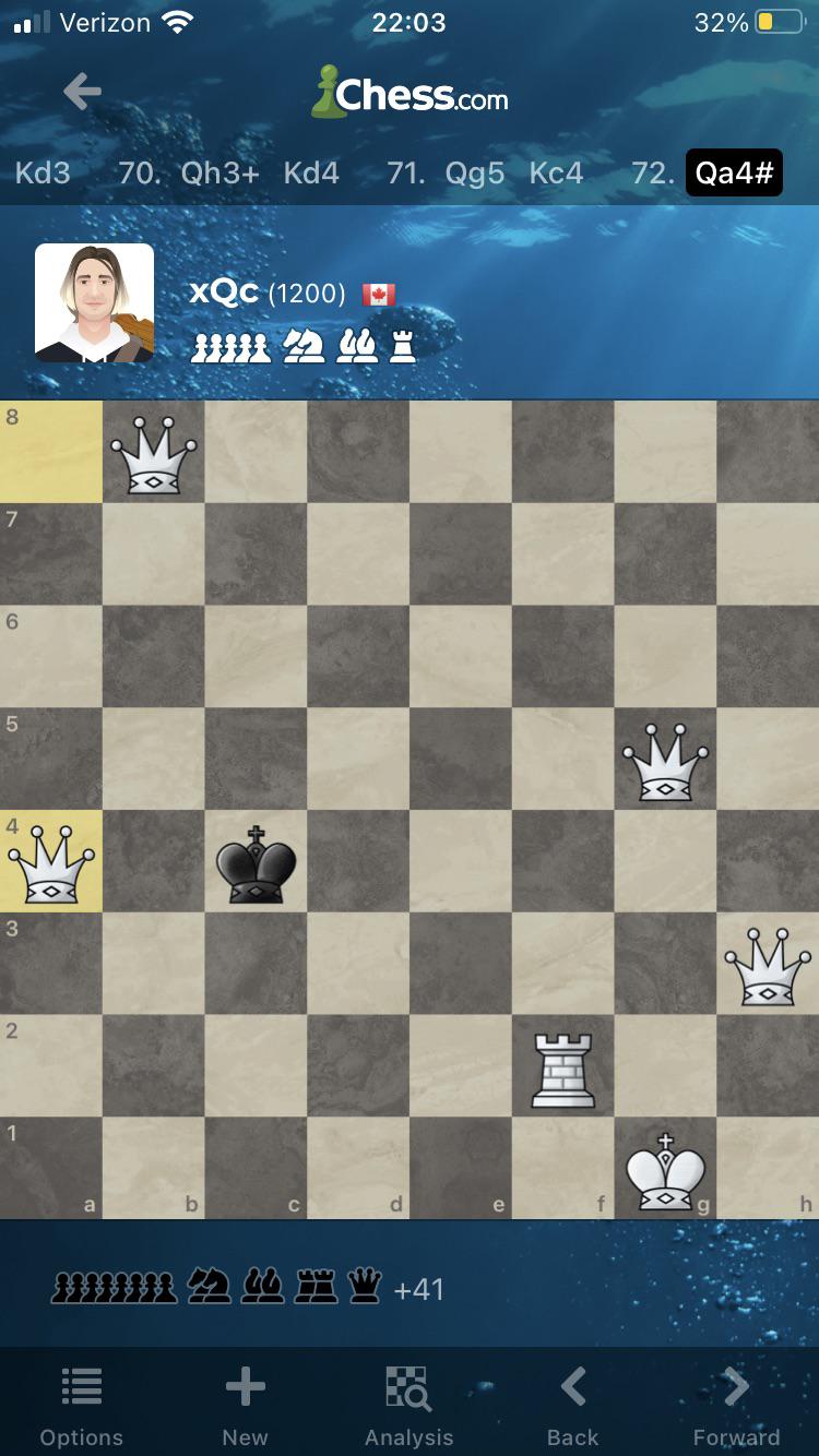 Chess game against Bot xQc, free juicers. r/xqcow