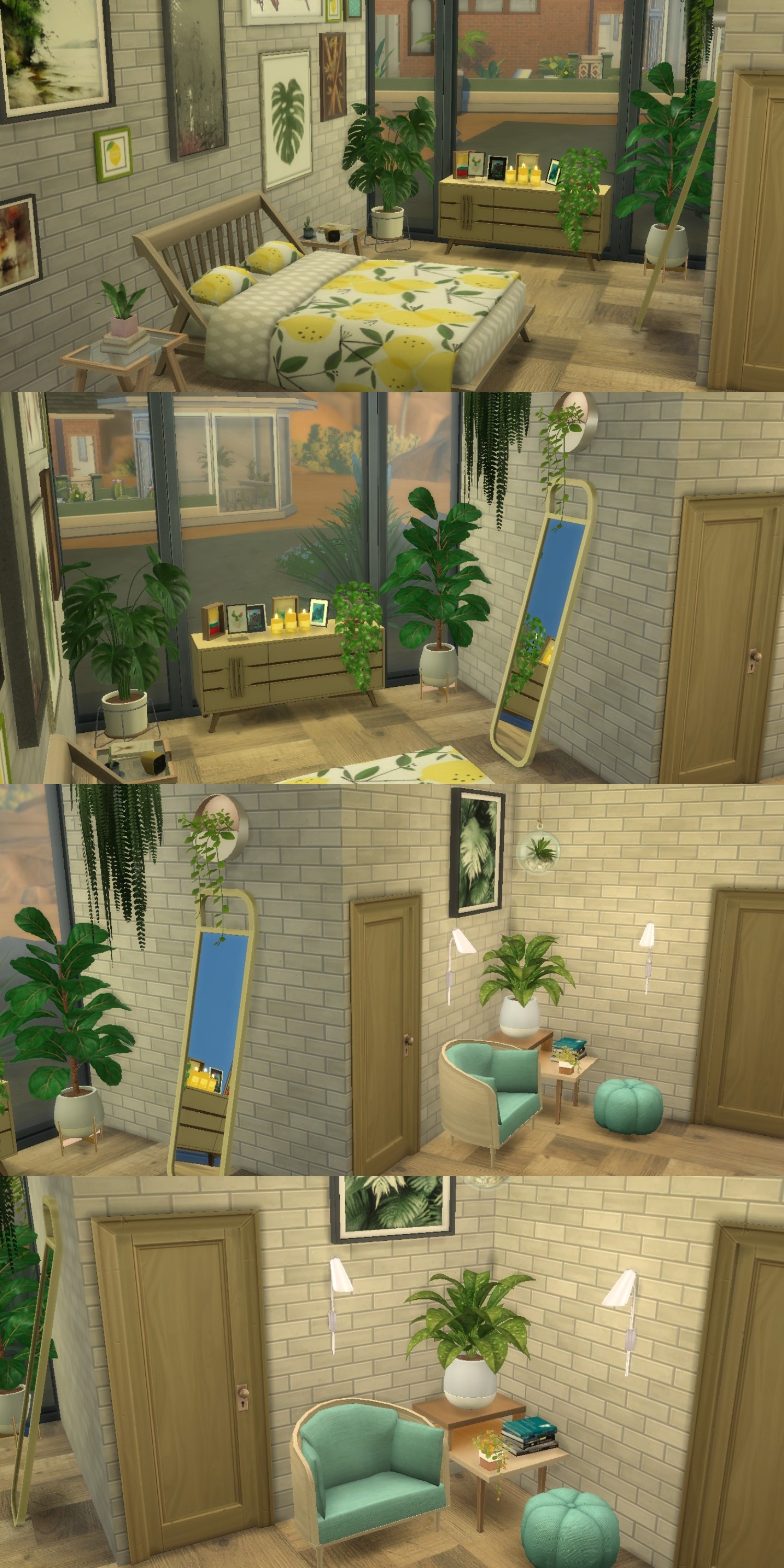 The bedroom in my open plan premade house conversion equipped with a