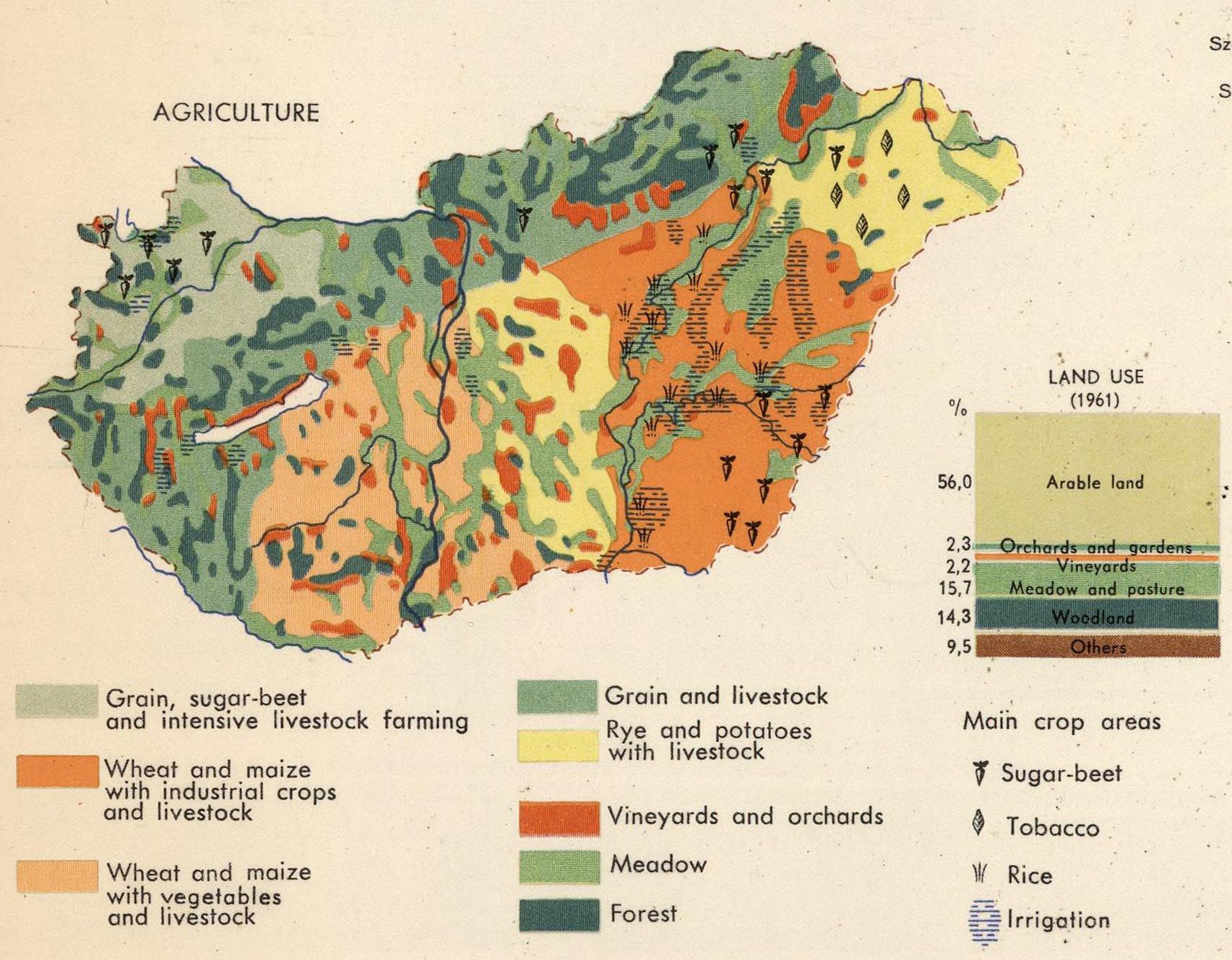A 1960s Map Showing the Major Farming Systems Of Hungary r/MapPorn