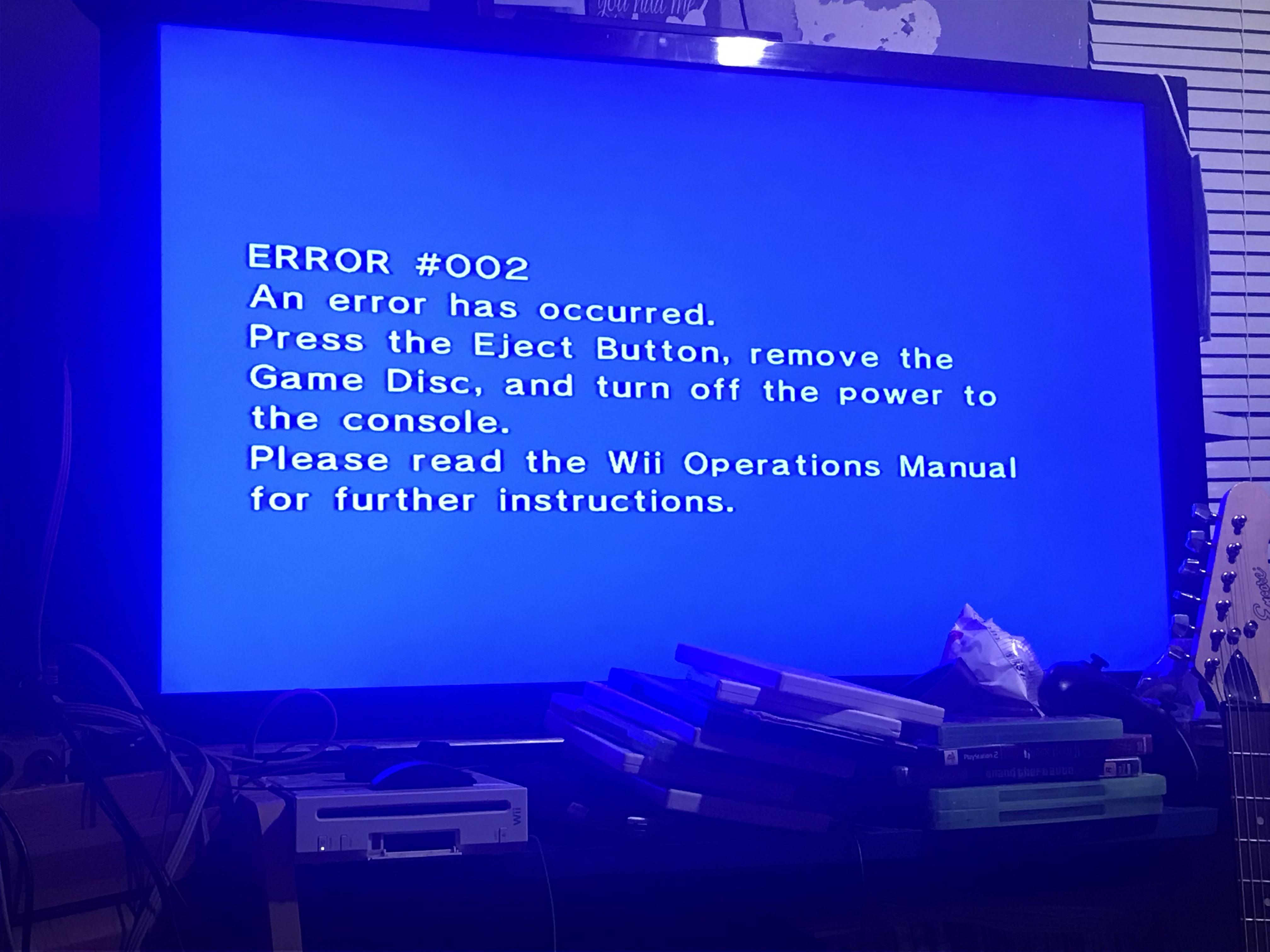 Well, I never had an error before. I was using the Wii shop channel then this happened. Also, I