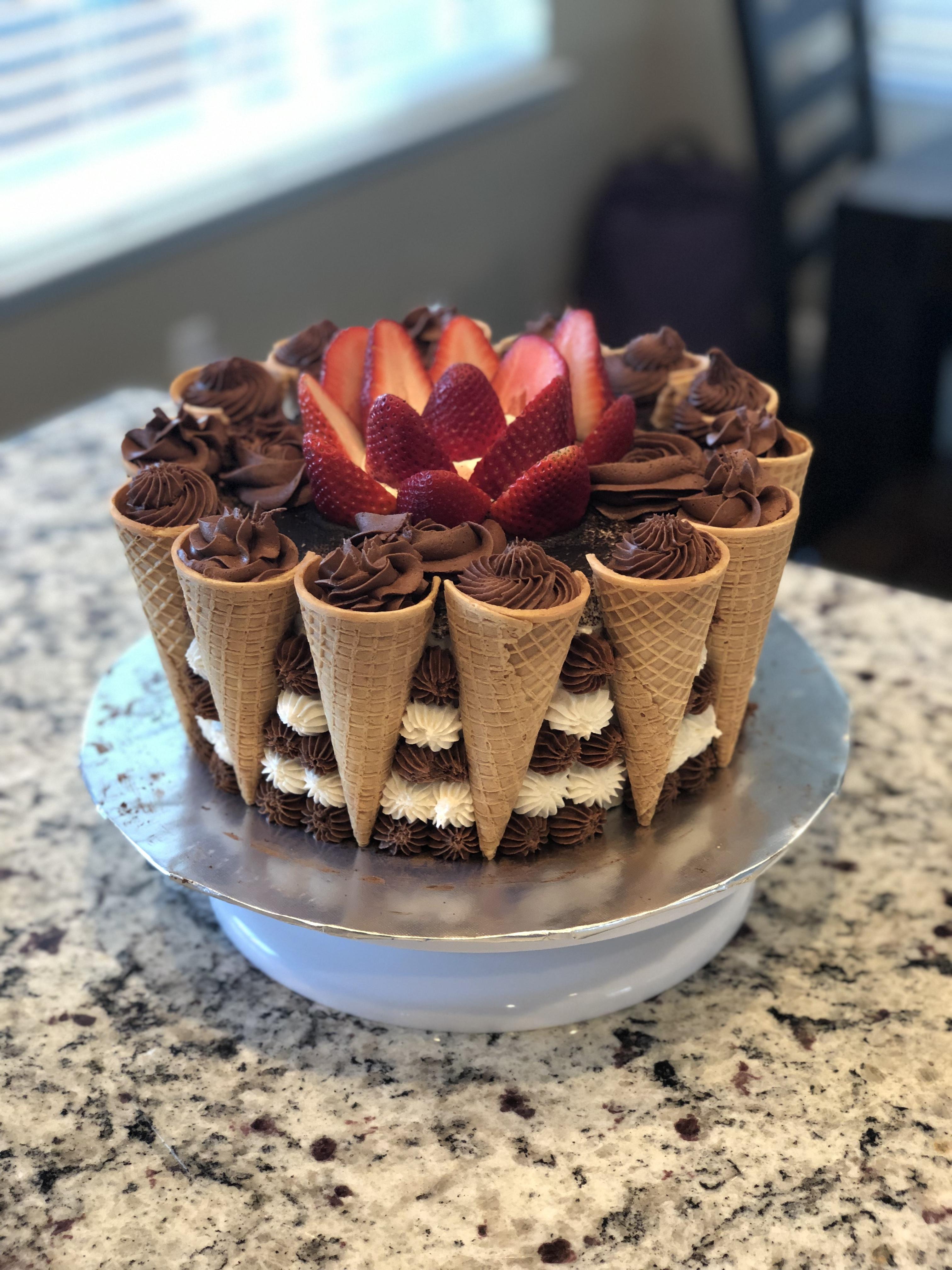 Nailed It or Fail? My first try at making an Ice Cream Cone Cake r/Baking
