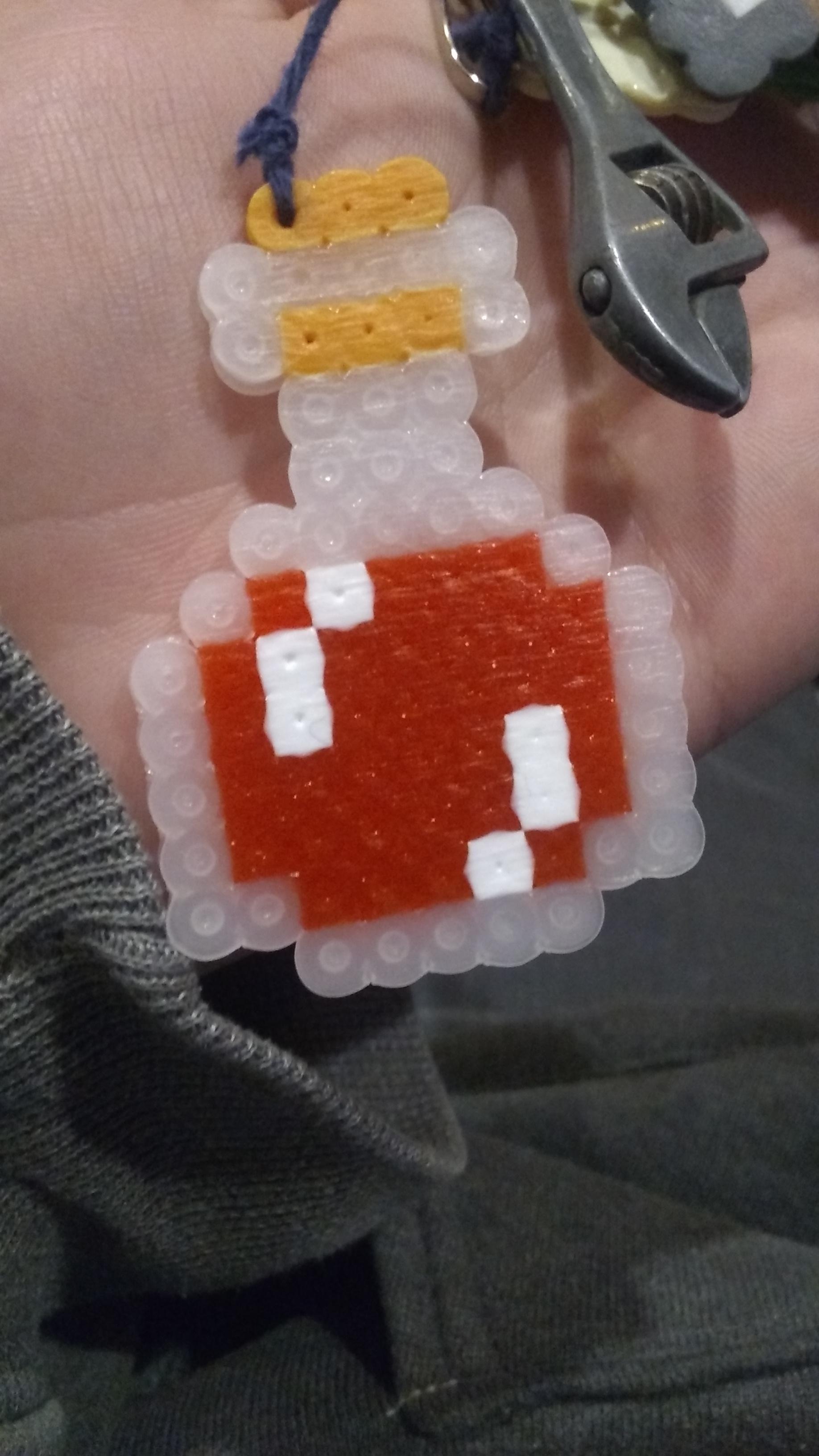 Made a potion keychain out of perler beads ) r/Minecraft