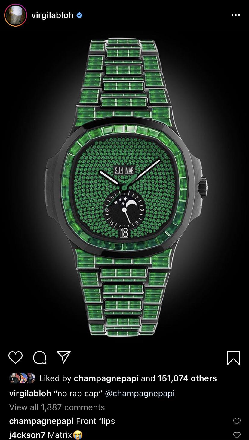 VIRGIL GOT THE PATEK ON MY WRIST GOIN NUTS! r/Drizzy