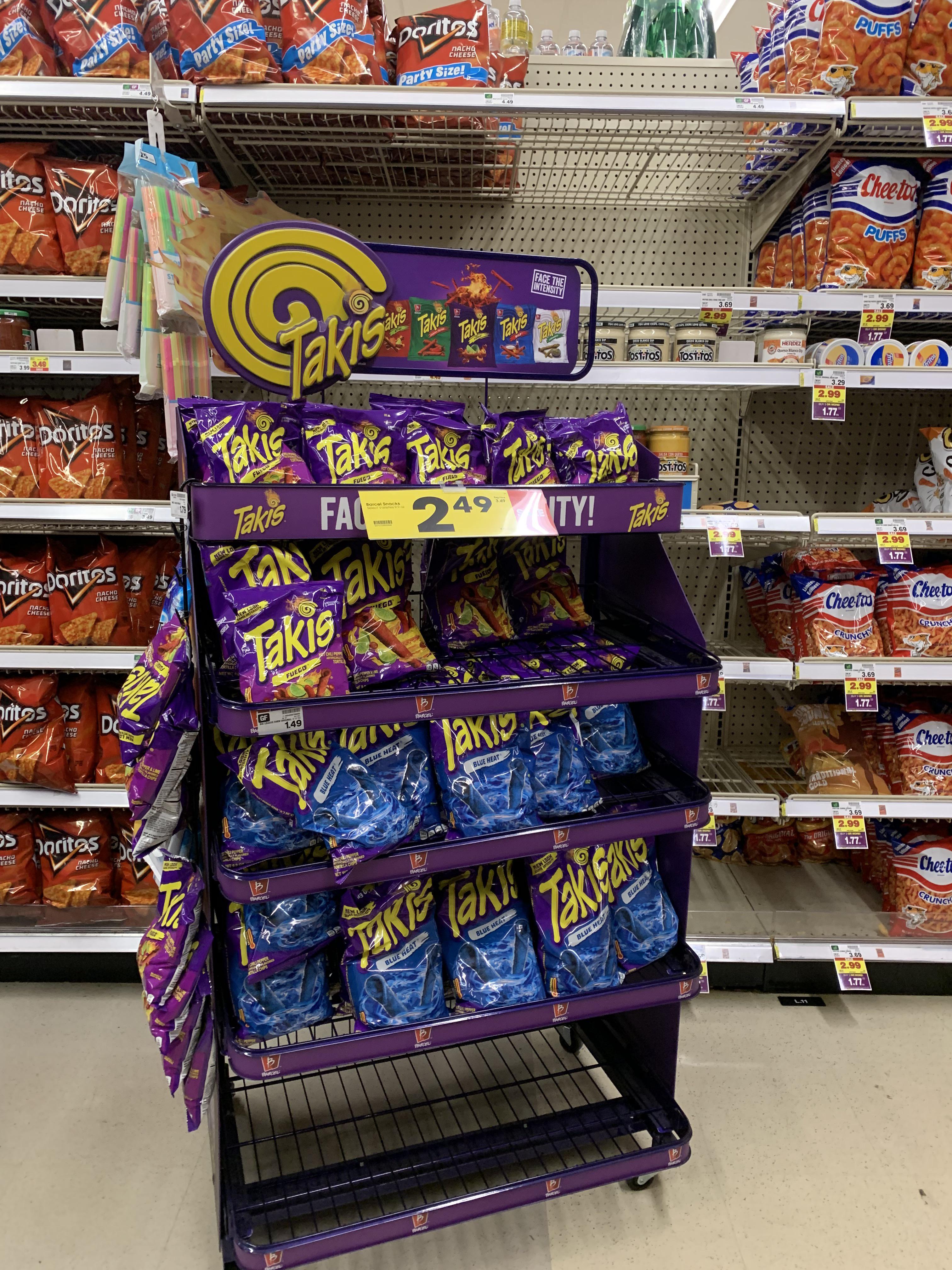 Out of Tostitos? Doesn’t matter! Just put a takis stand in front of the