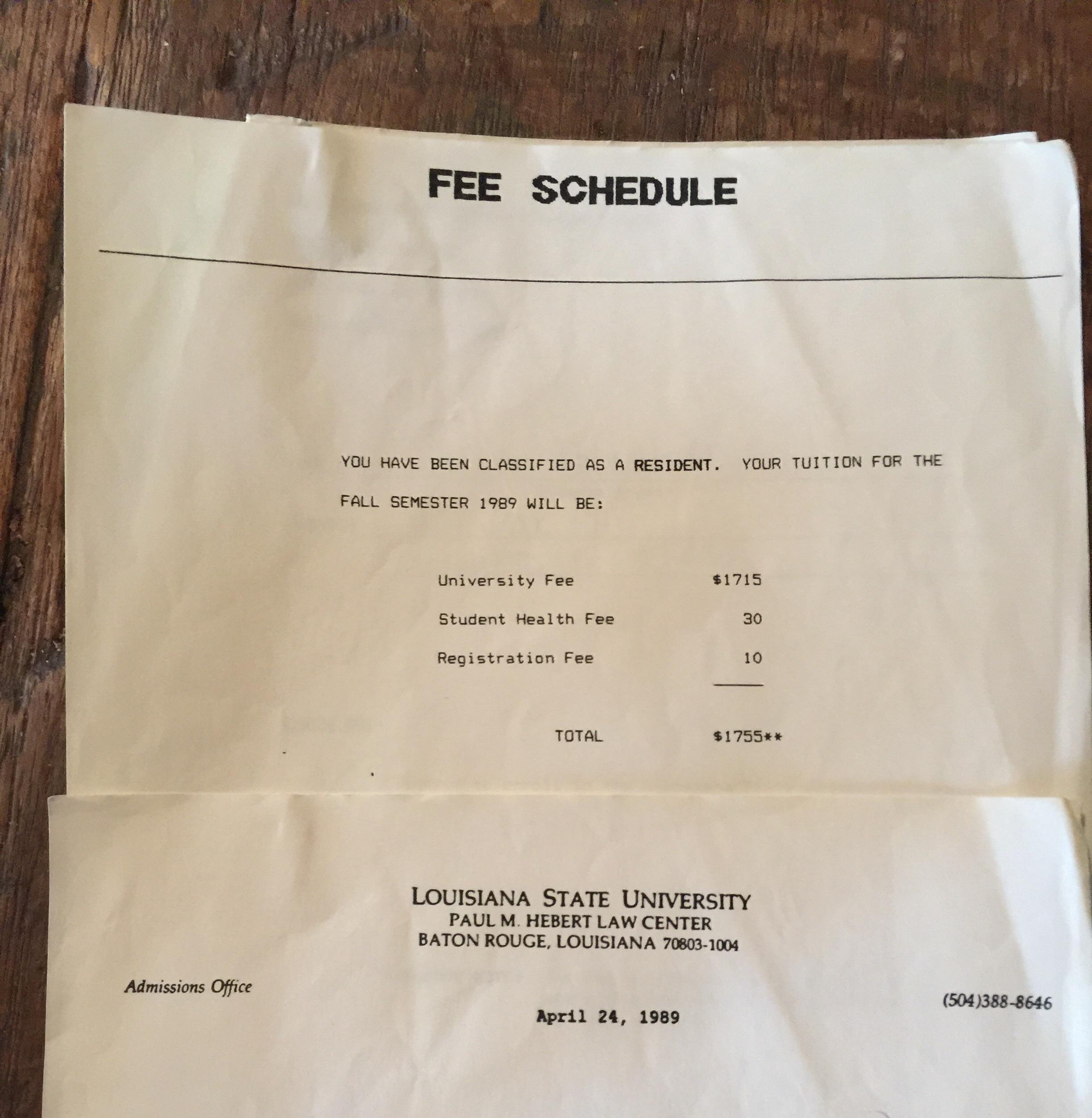 My Law School tuition costs in 1989 Read It And Weep r/LawSchool