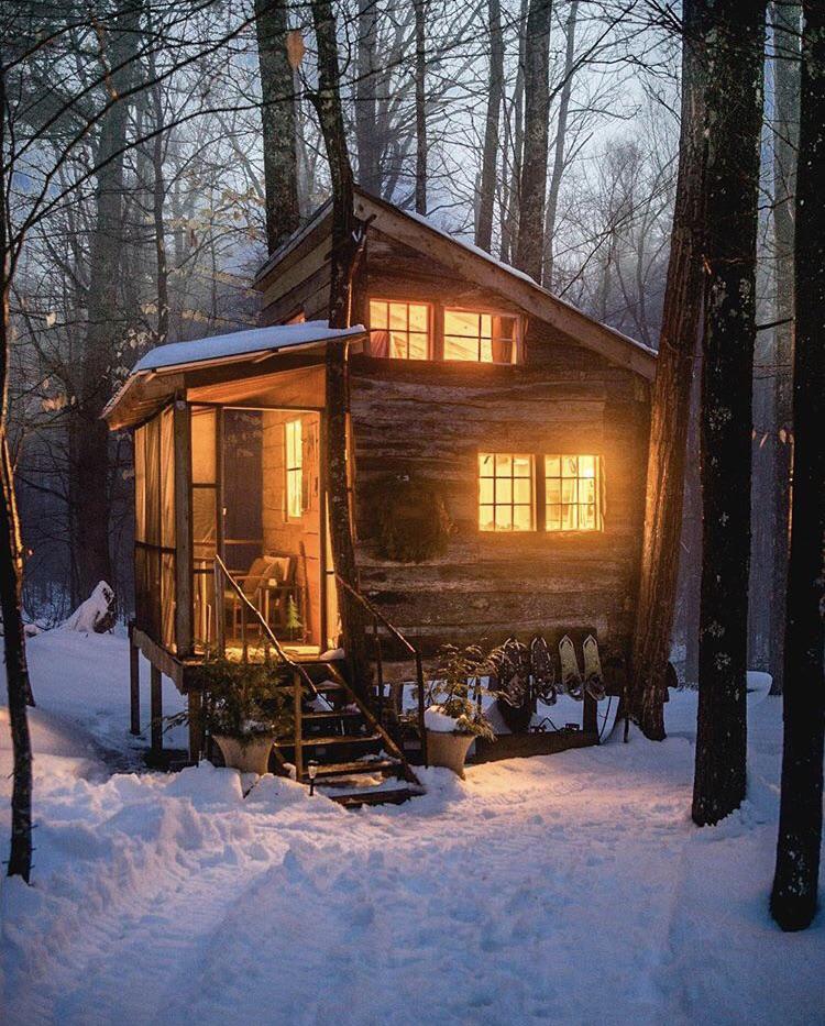 Cozy cabin in snow r/CozyPlaces
