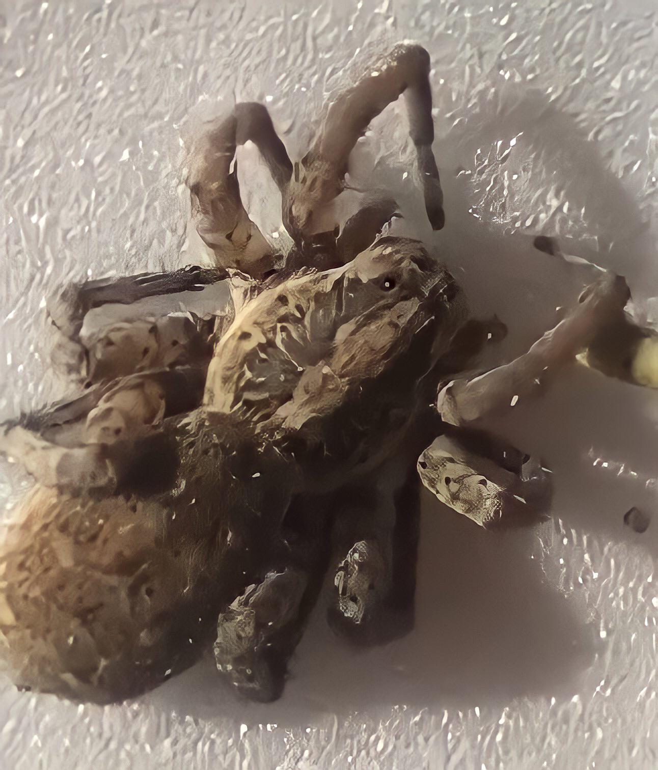 I think this spider is sick! Needs Id and help. She was found on her