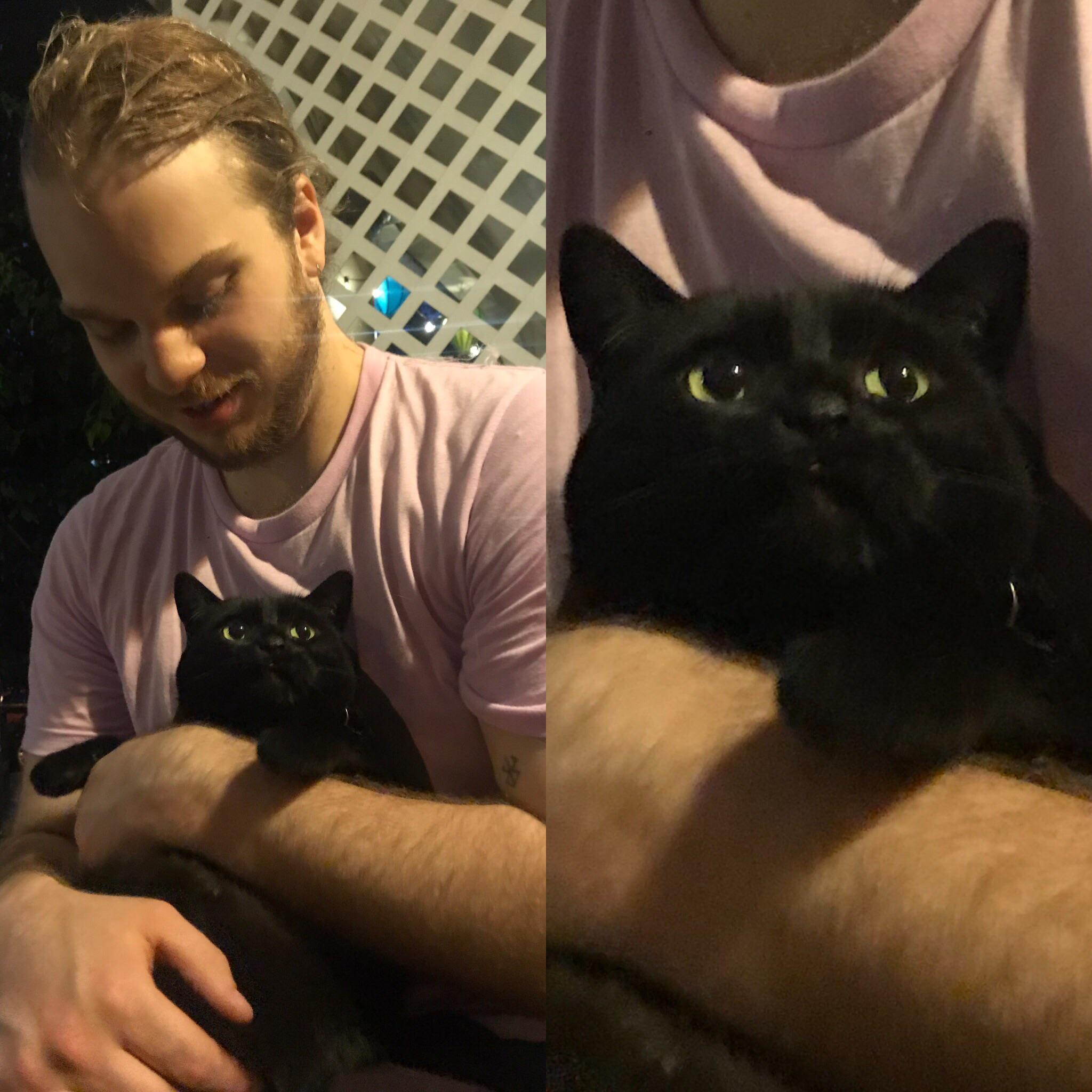 My boyfriend with his girlfriend, Toaster. r/aww