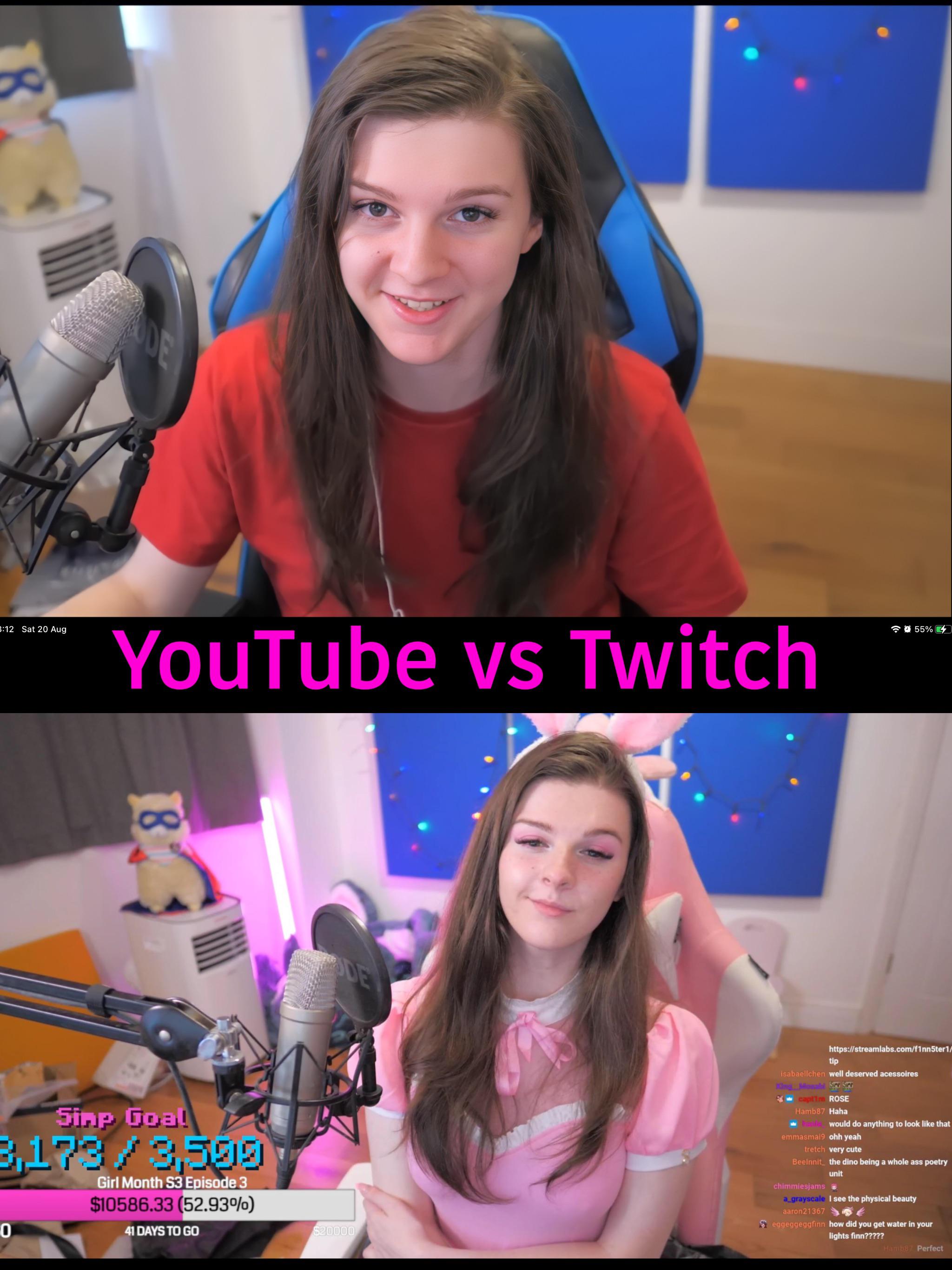 YouTube vs Twitch (Rose taking over ) r/F1NN5TER