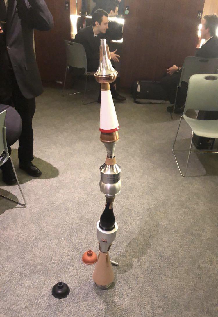 My participation in the Trumpet(+horn) mute tower photo. (8 1/2 mutes