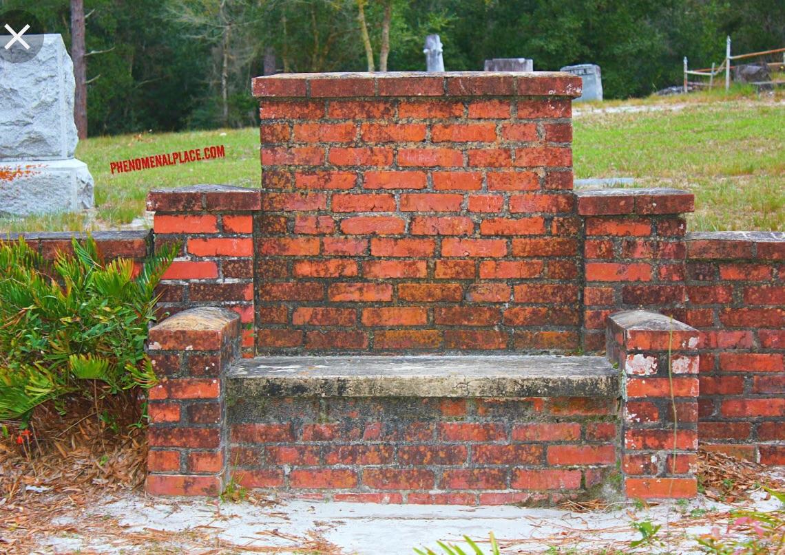 The Devil's Chair in Cassadaga, Florida is a graveside bench in the