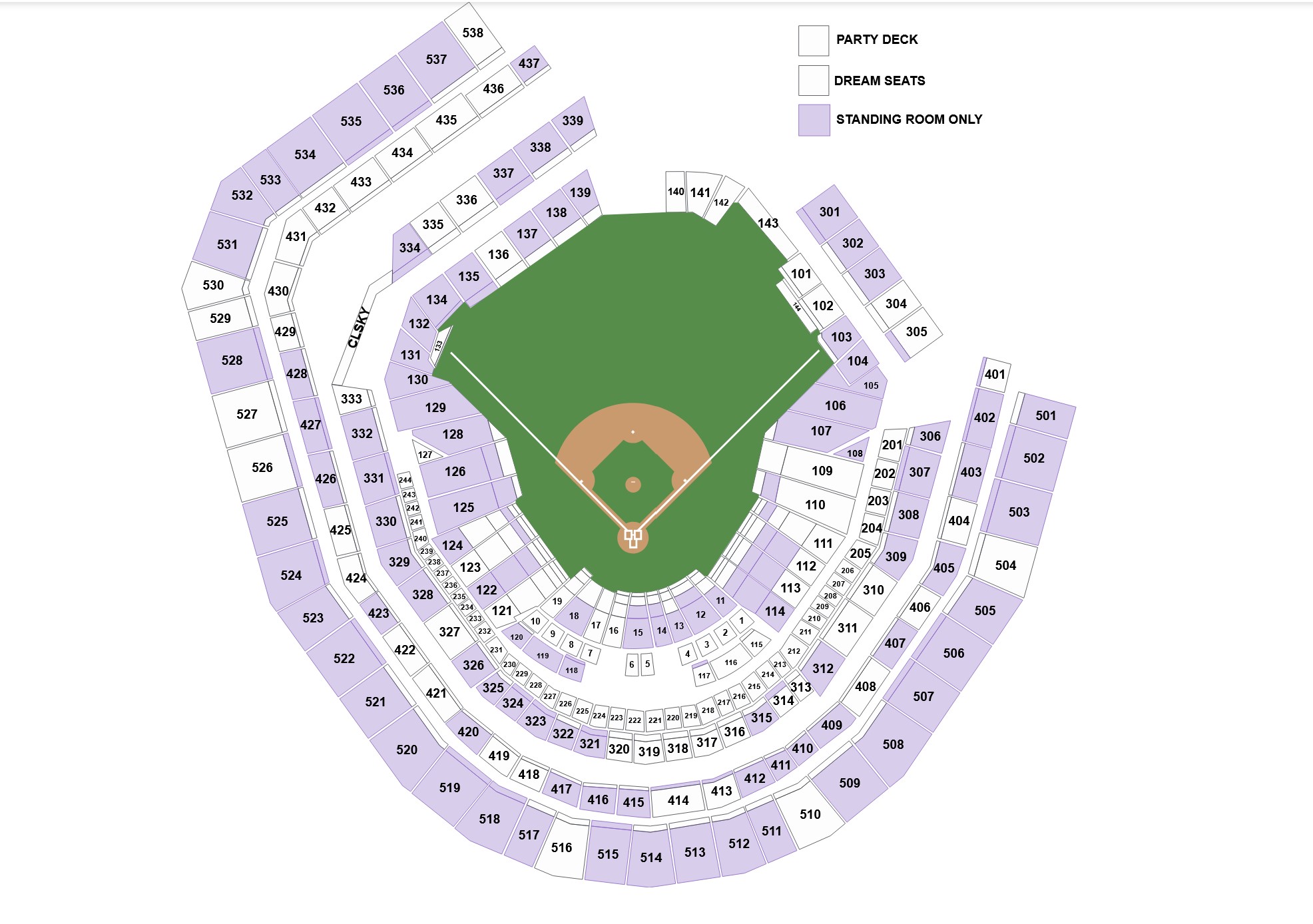 Looking at Mets tickets on Stubhubare all the purple sections really