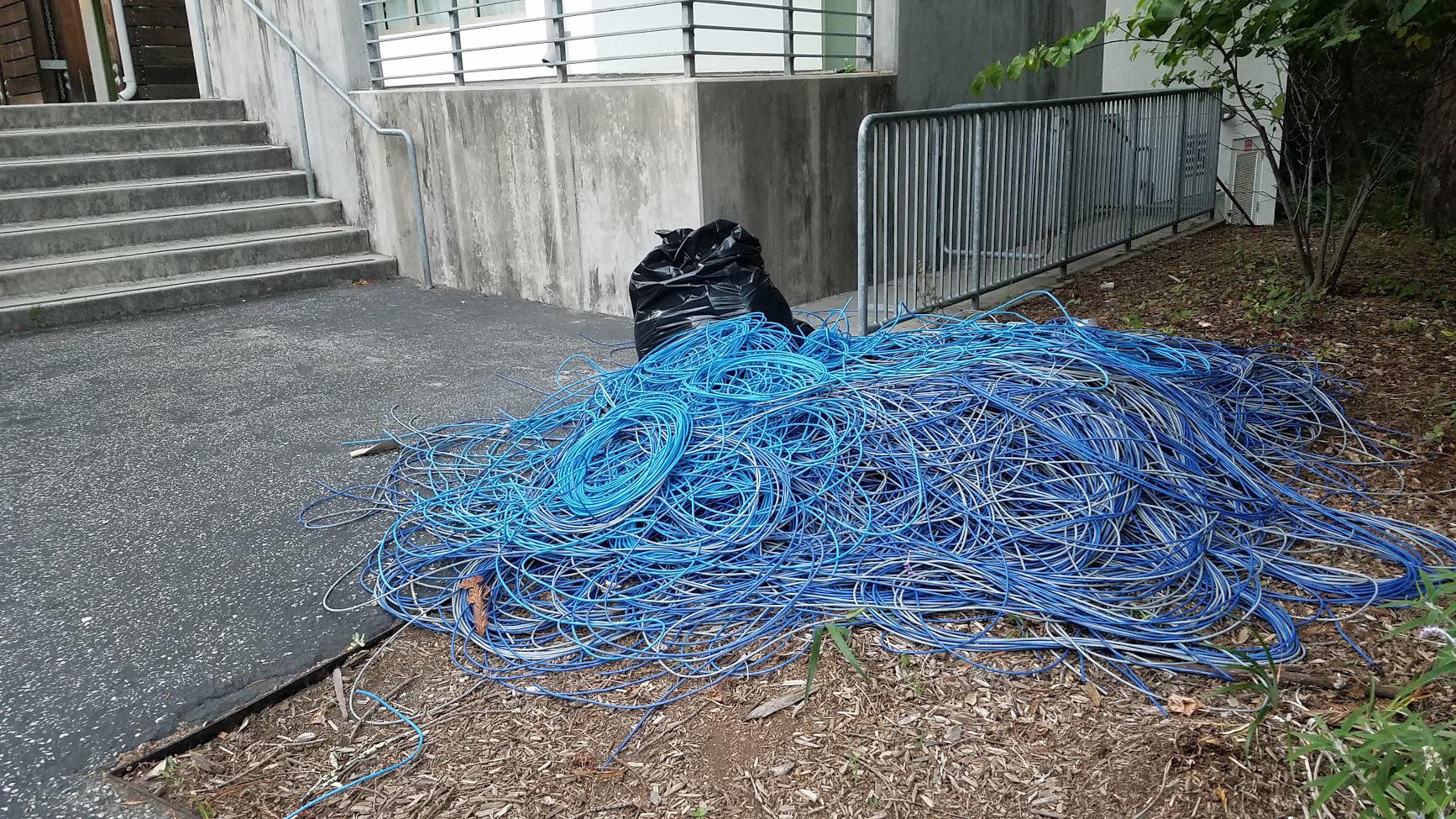Network Cable Pile by Porter Apartments (08/06) r/UCSC