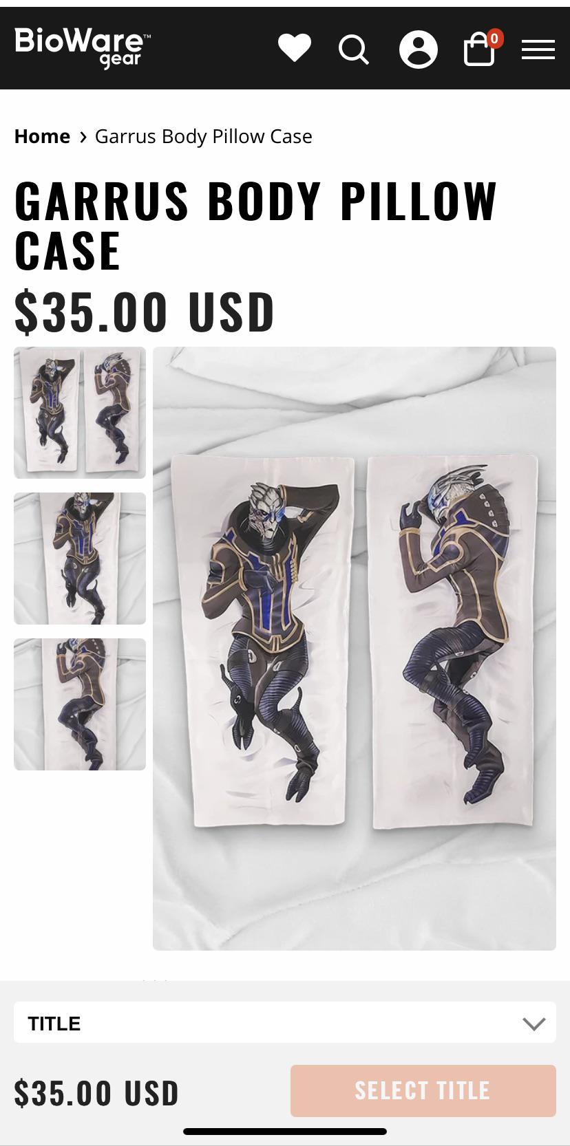 Saw the post about the Tali body pillow but where’s the love for our