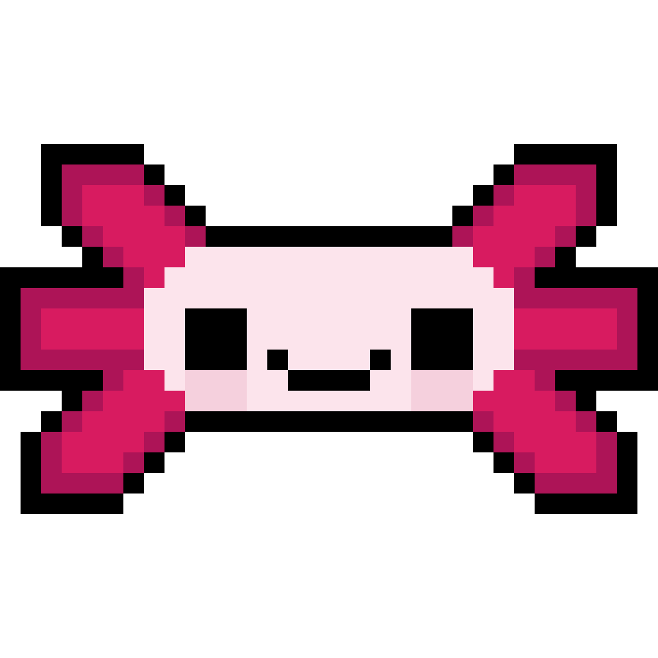 Made some really bad pixel art of an axolotl axolotls