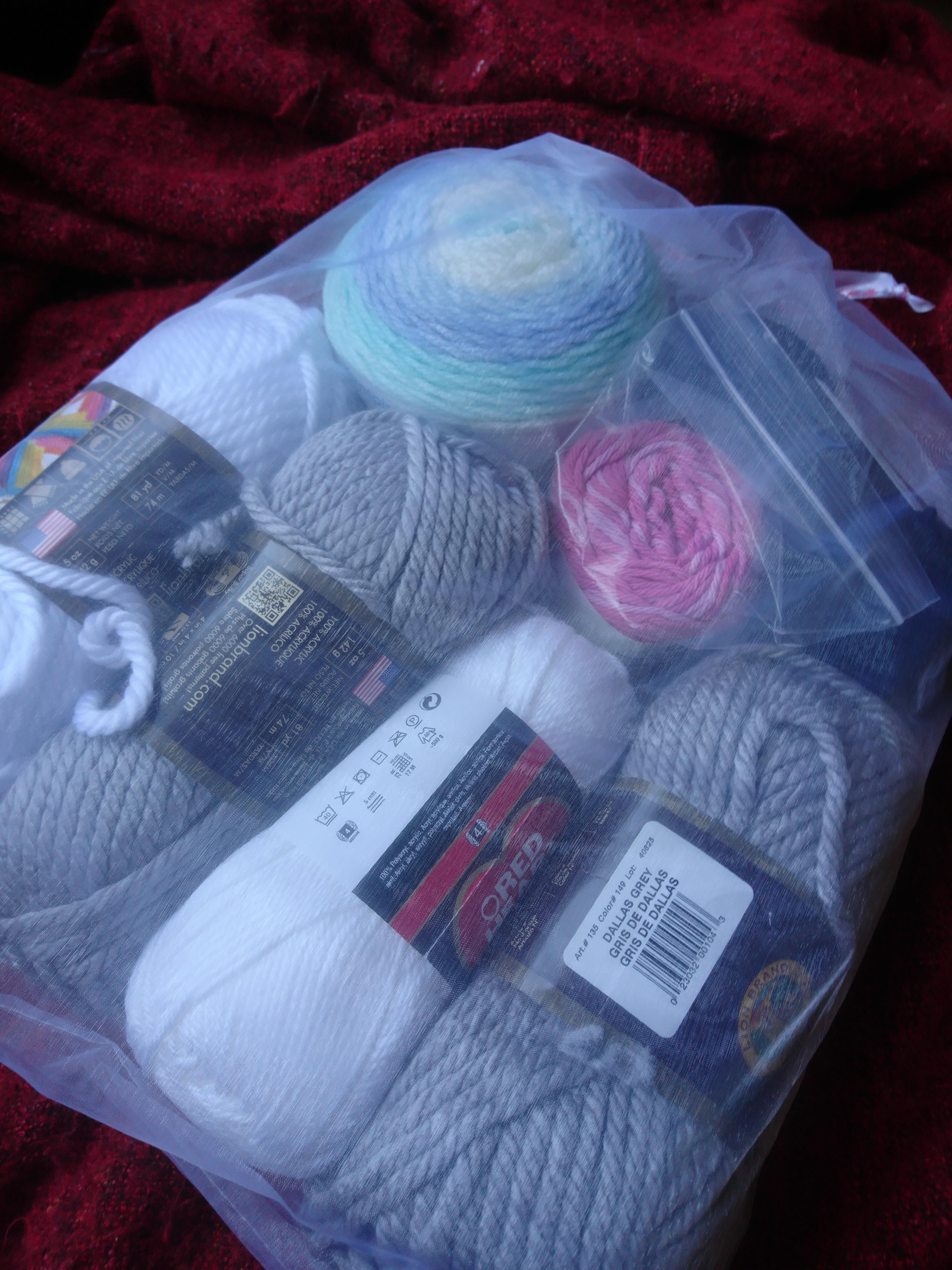 My first online yarn haul ) wool warehouse order arrived in just 2 days. These are for 3