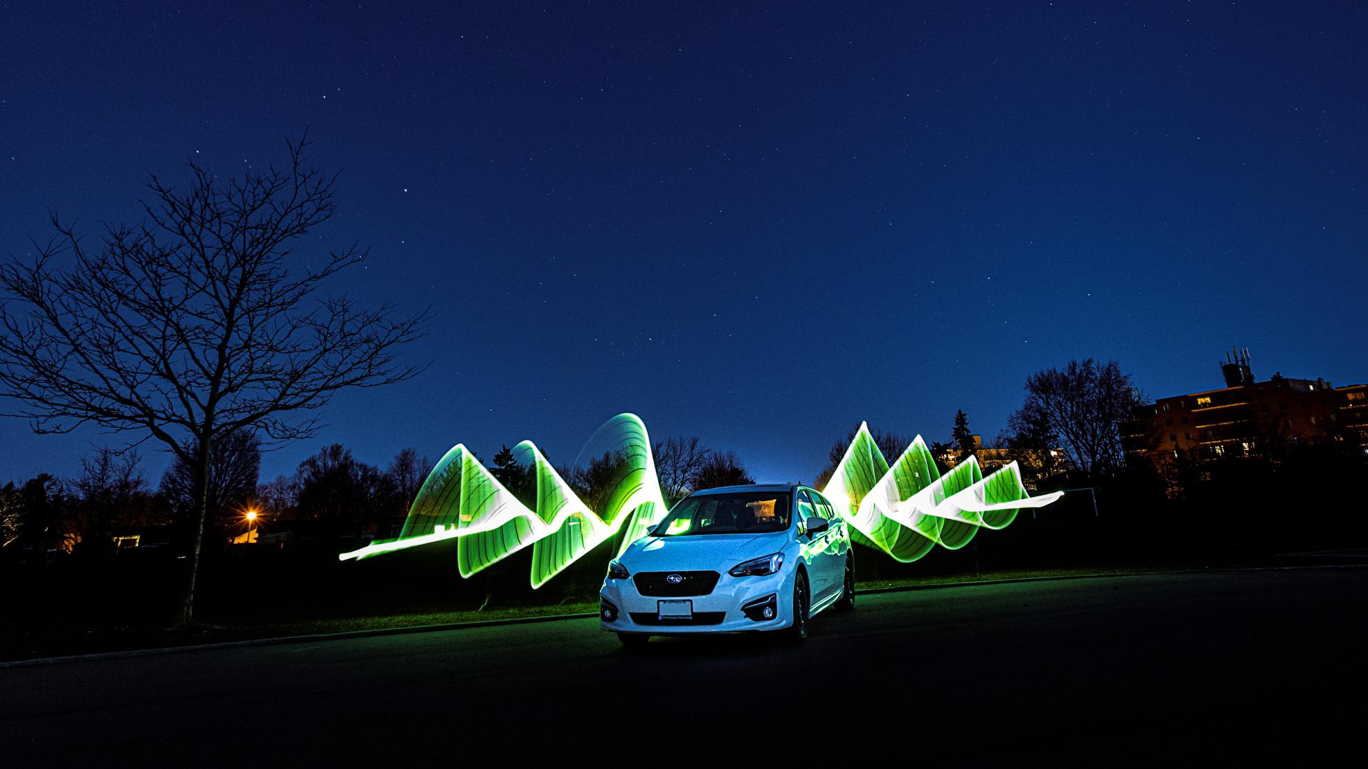 Light painting and my car, how else do I spend a night... r/subaruimpreza