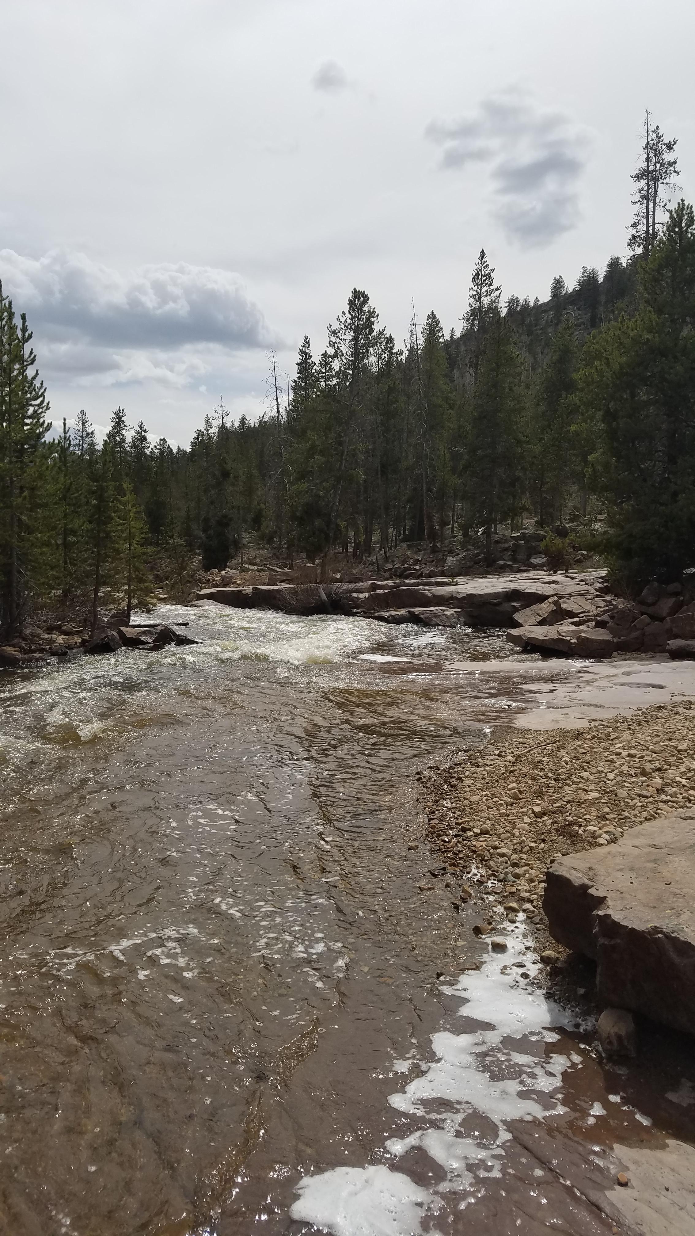 Great flow from the Provo river! Uinta national forest. Resolution
