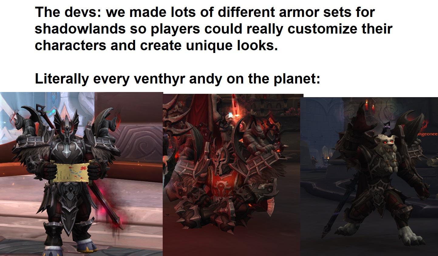 TBF the venthyr covenant armor is one of the best looking set ever made