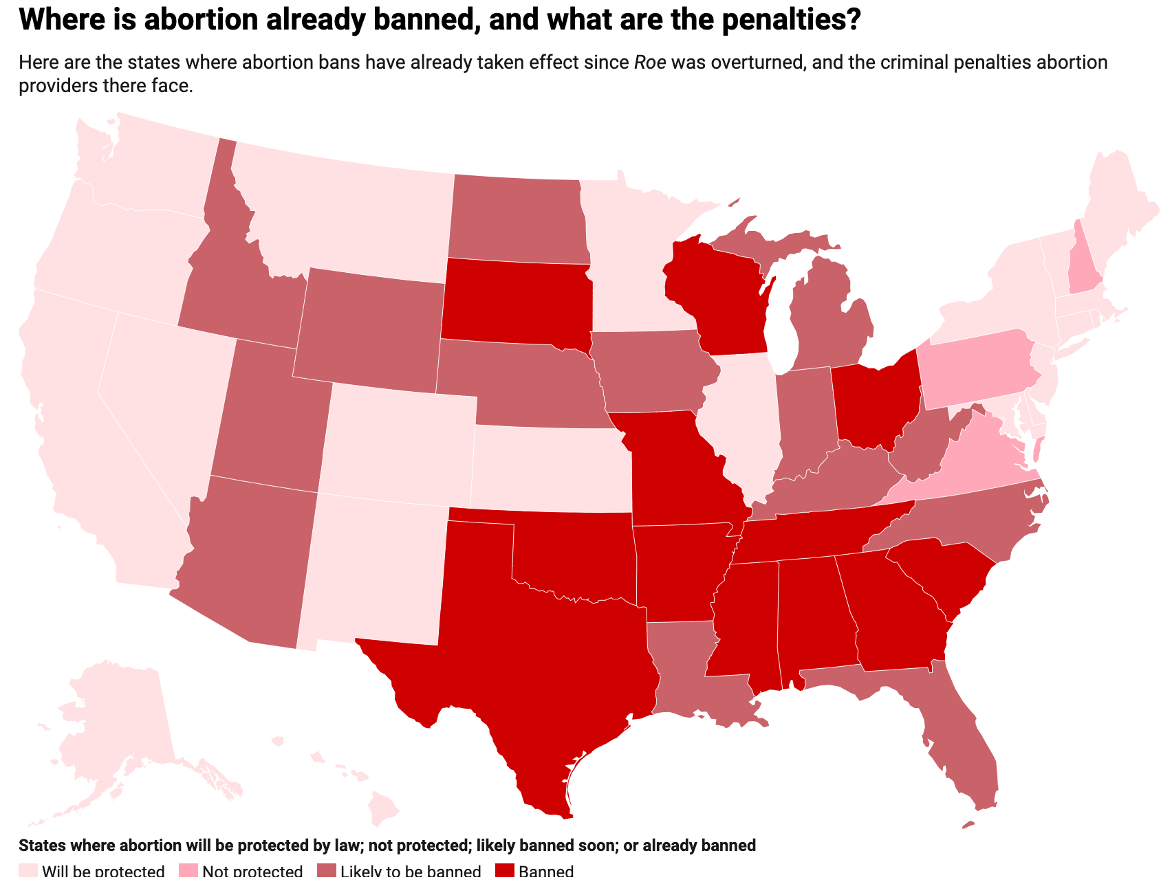 UPDATED Abortion restrictions by state. Kansas is sure a surprise to