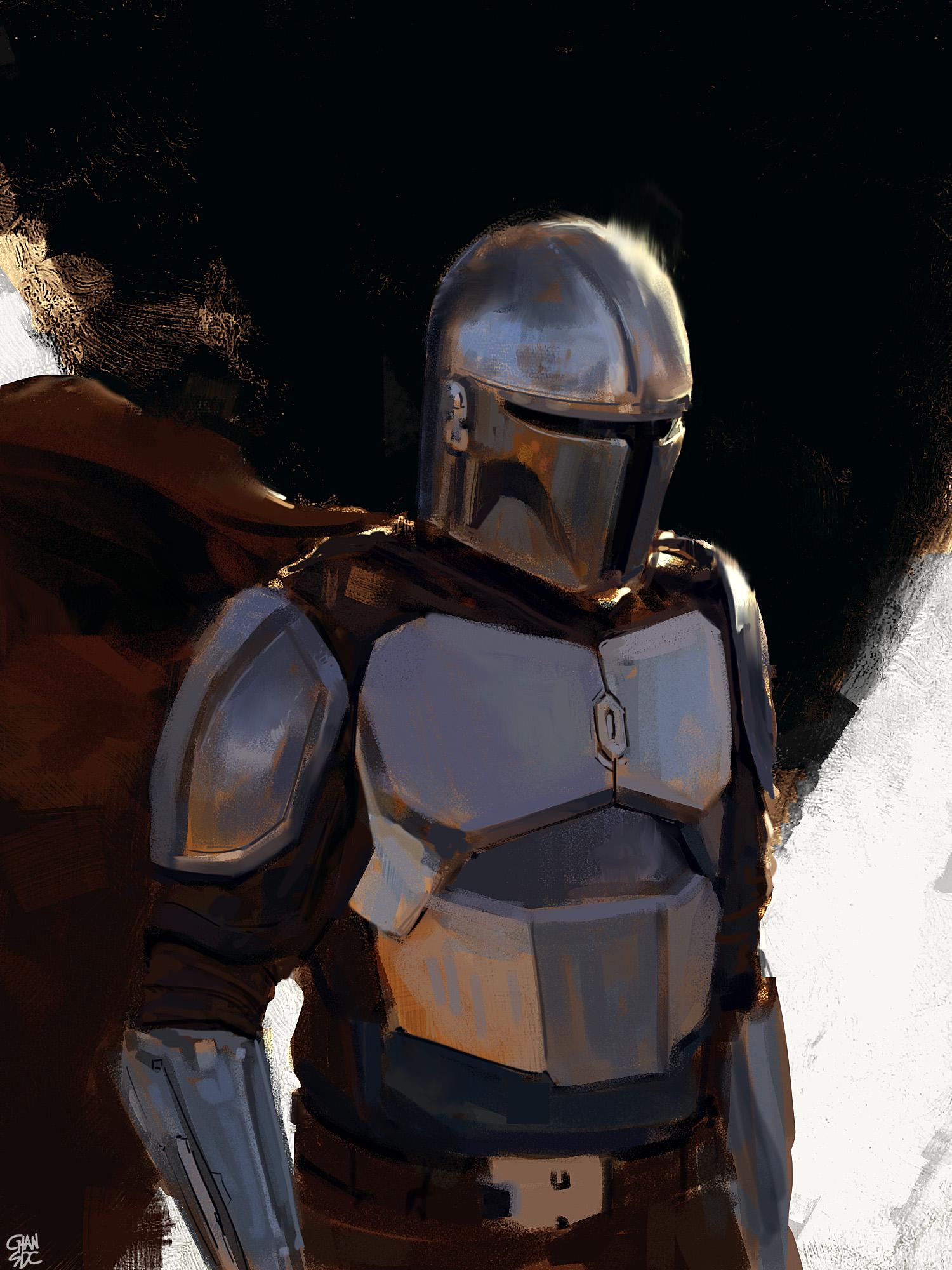 Hello, I just wanted to share my fan art of Din Djarin from the tv