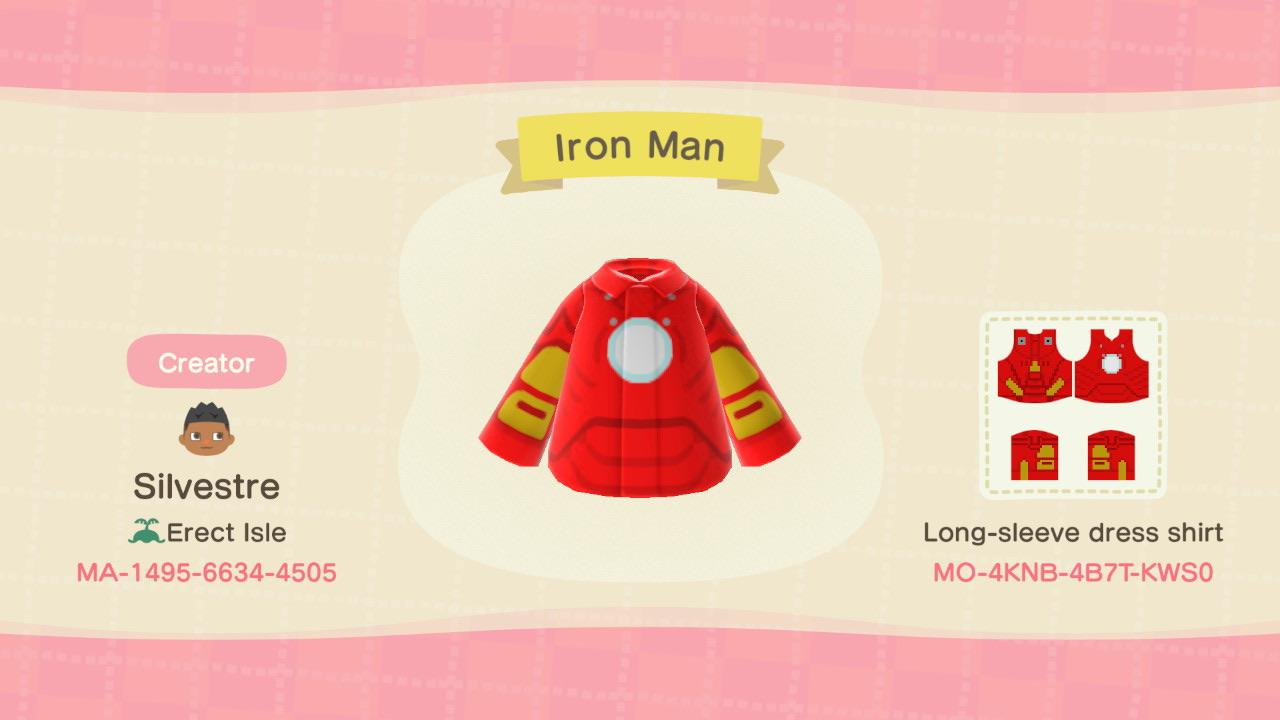 Iron Man ACNH Design r/gaymers