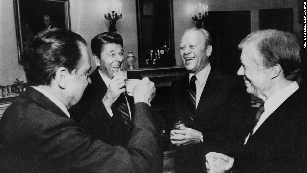 Presidents Richard Nixon, Gerald Ford, Jimmy Carter and Ronald Reagan