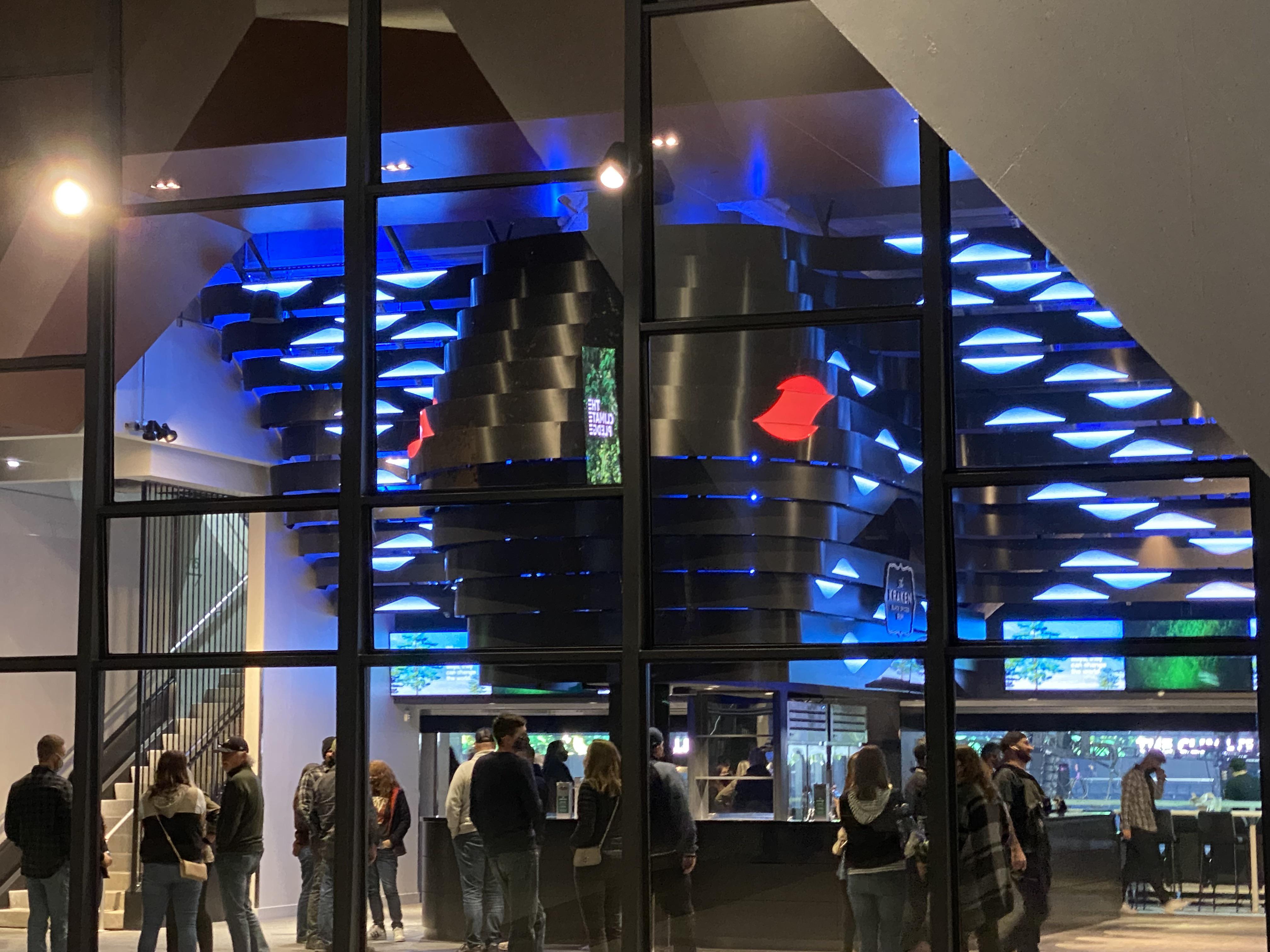 Kraken lighting at Coors Light Center Ice Bar r/SeattleKraken
