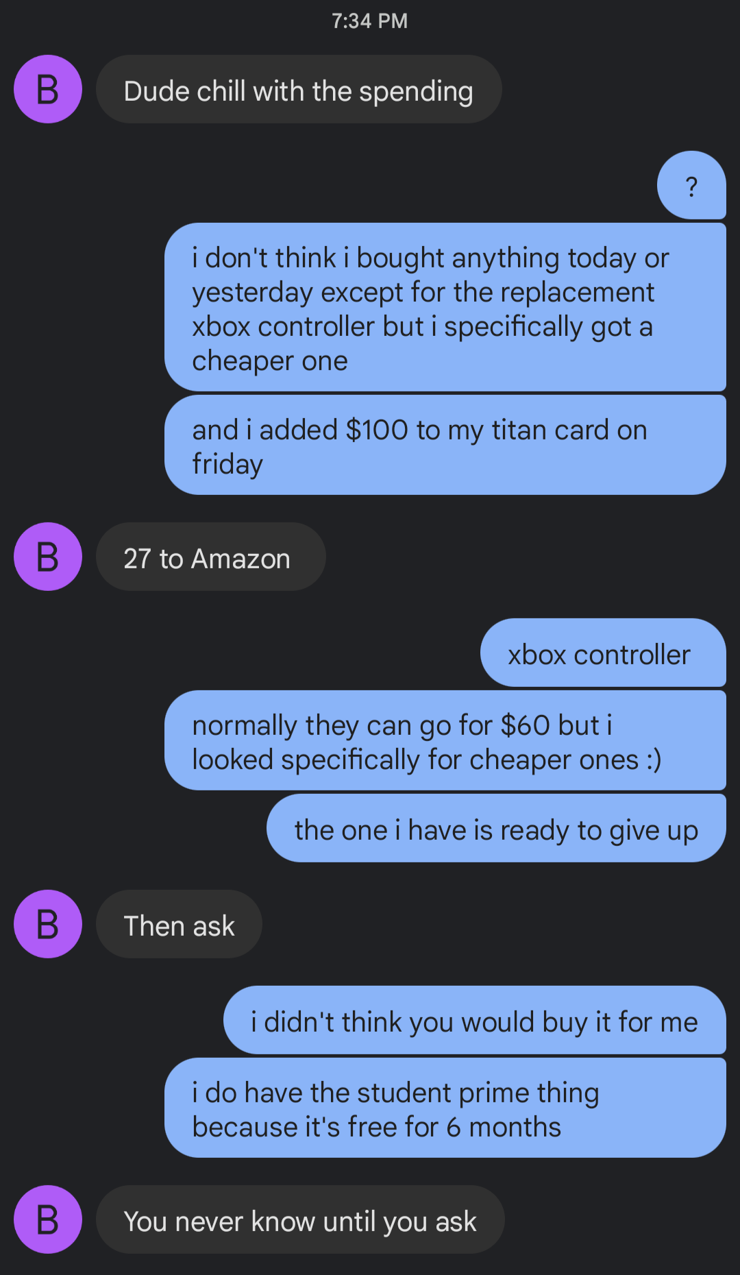 i'm in college, and while i normally appreciate her spending advice, i