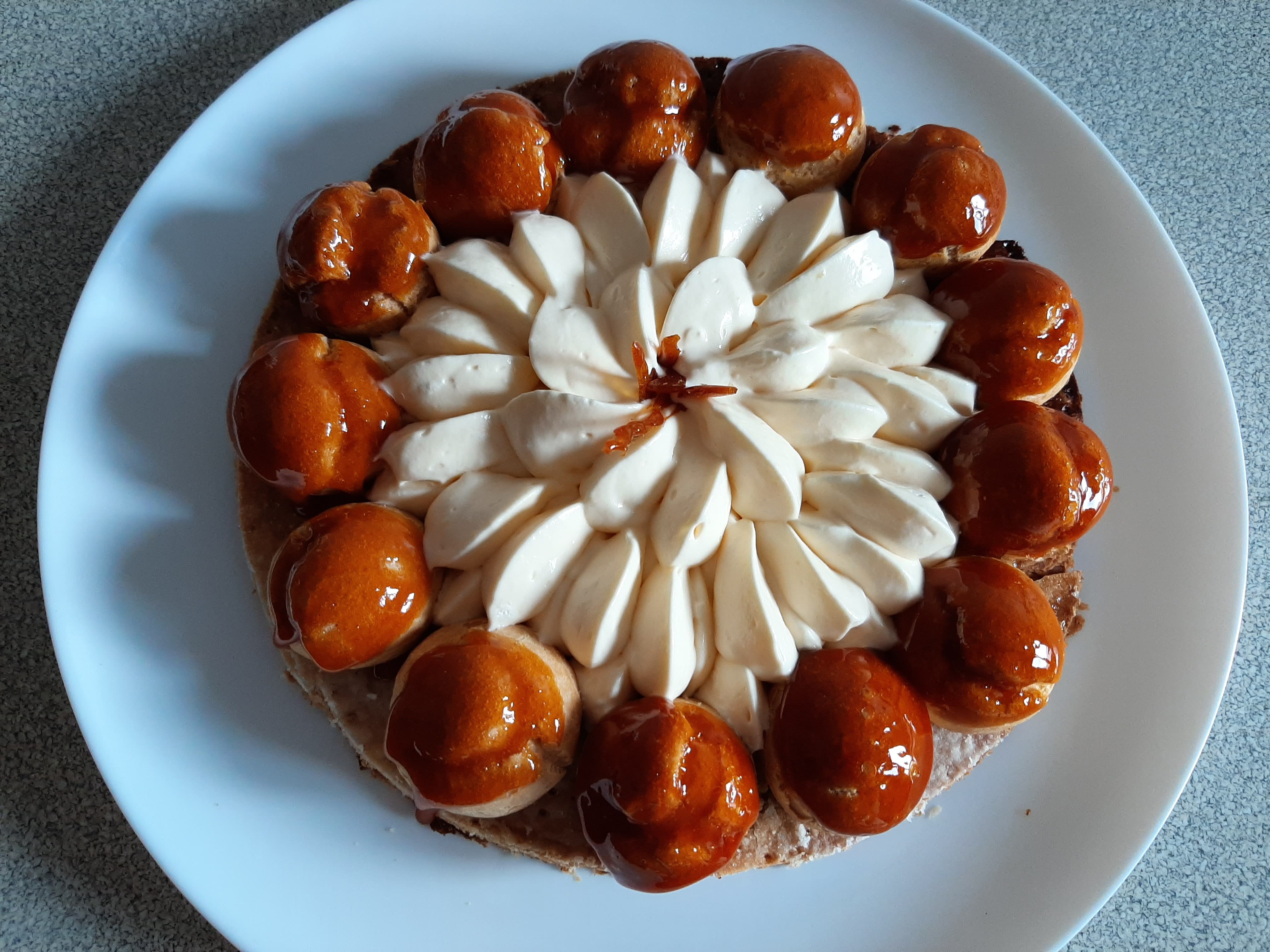 Saint Honore tart of New Years Day. Everything is done from scratch