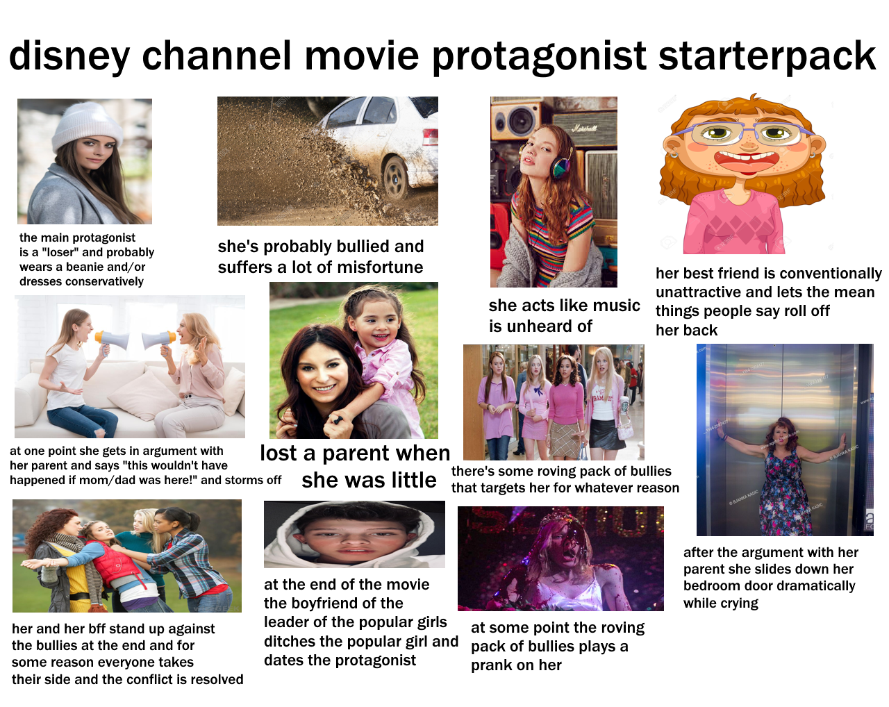 the disney channel movie protagonist starter pack r/starterpacks