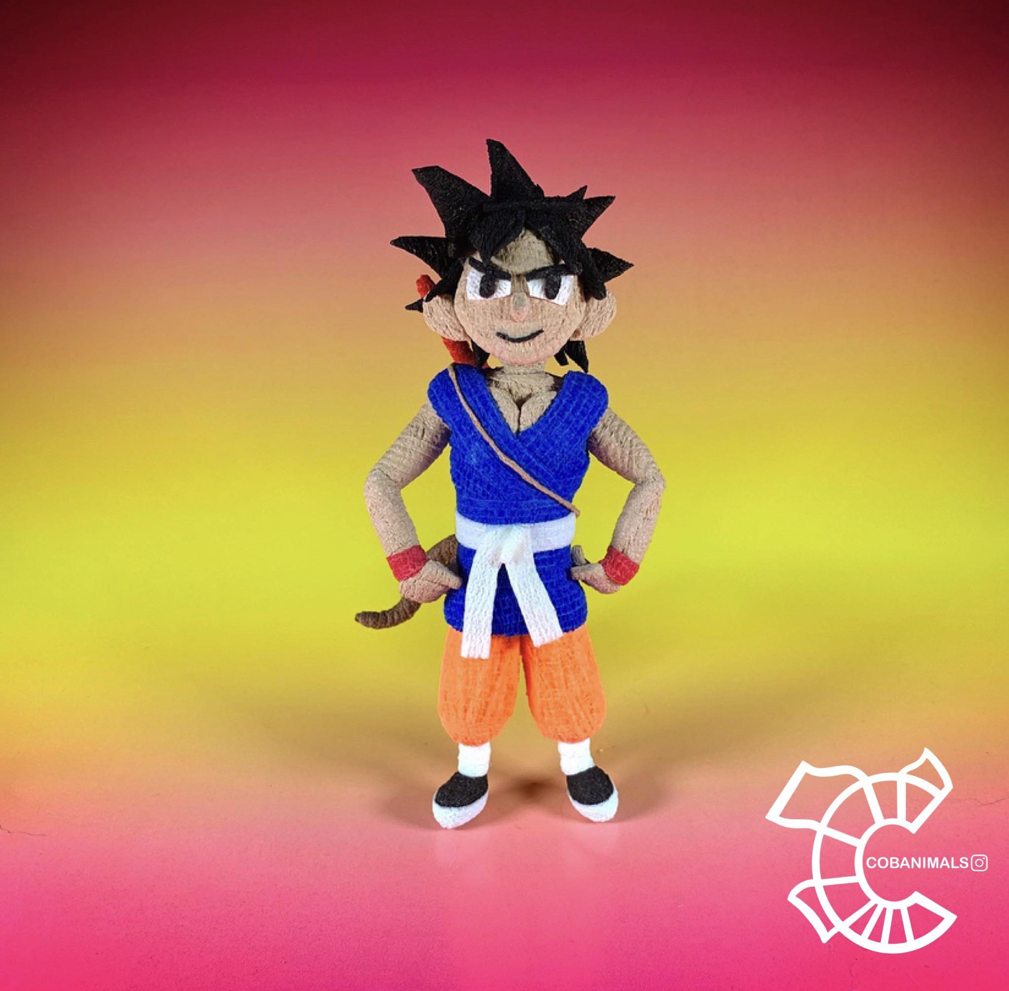 Kid Goku made out of compression bandage wrap r/dbz