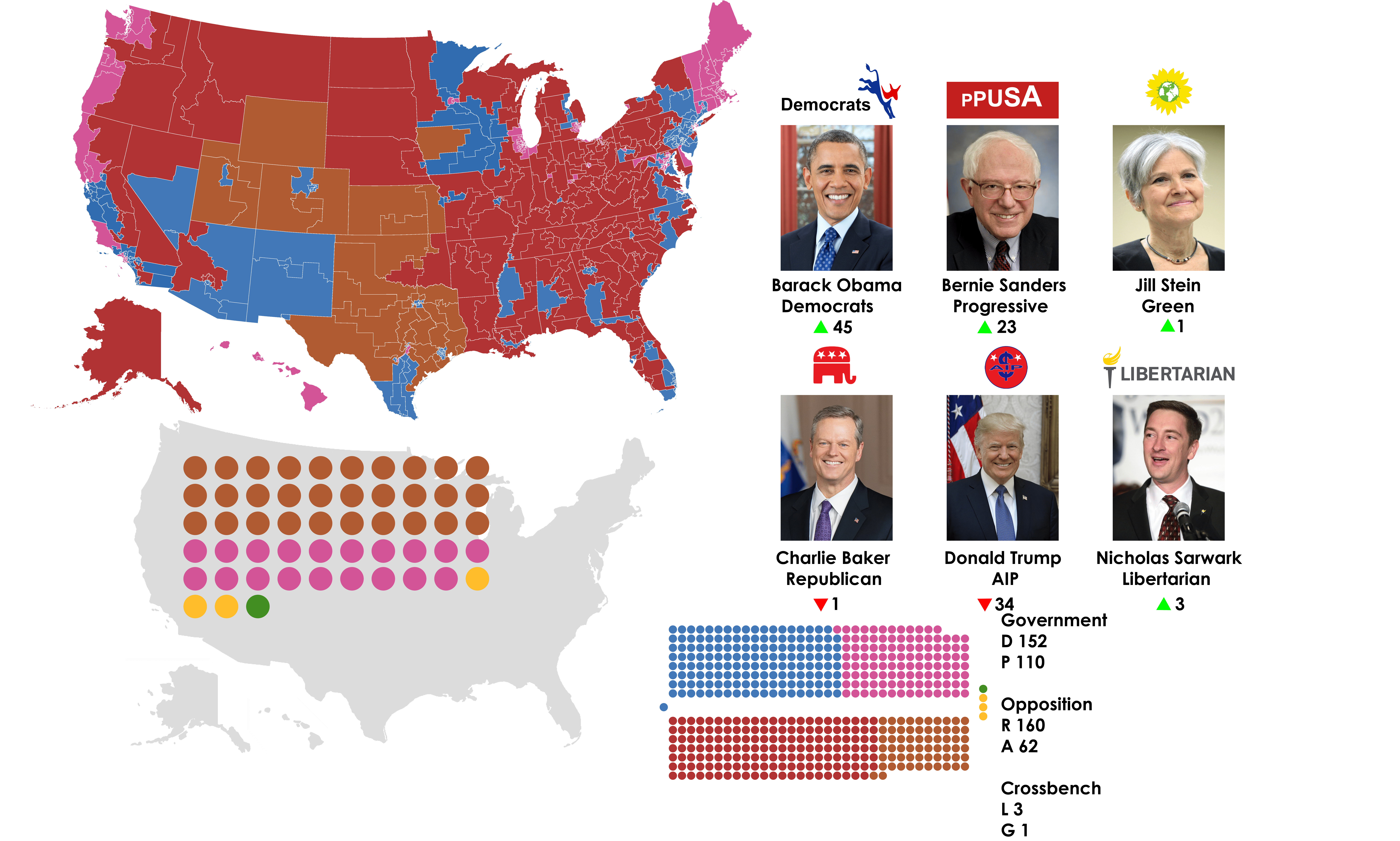 US House of Representatives Election 2018 (NZ style) imaginarymaps