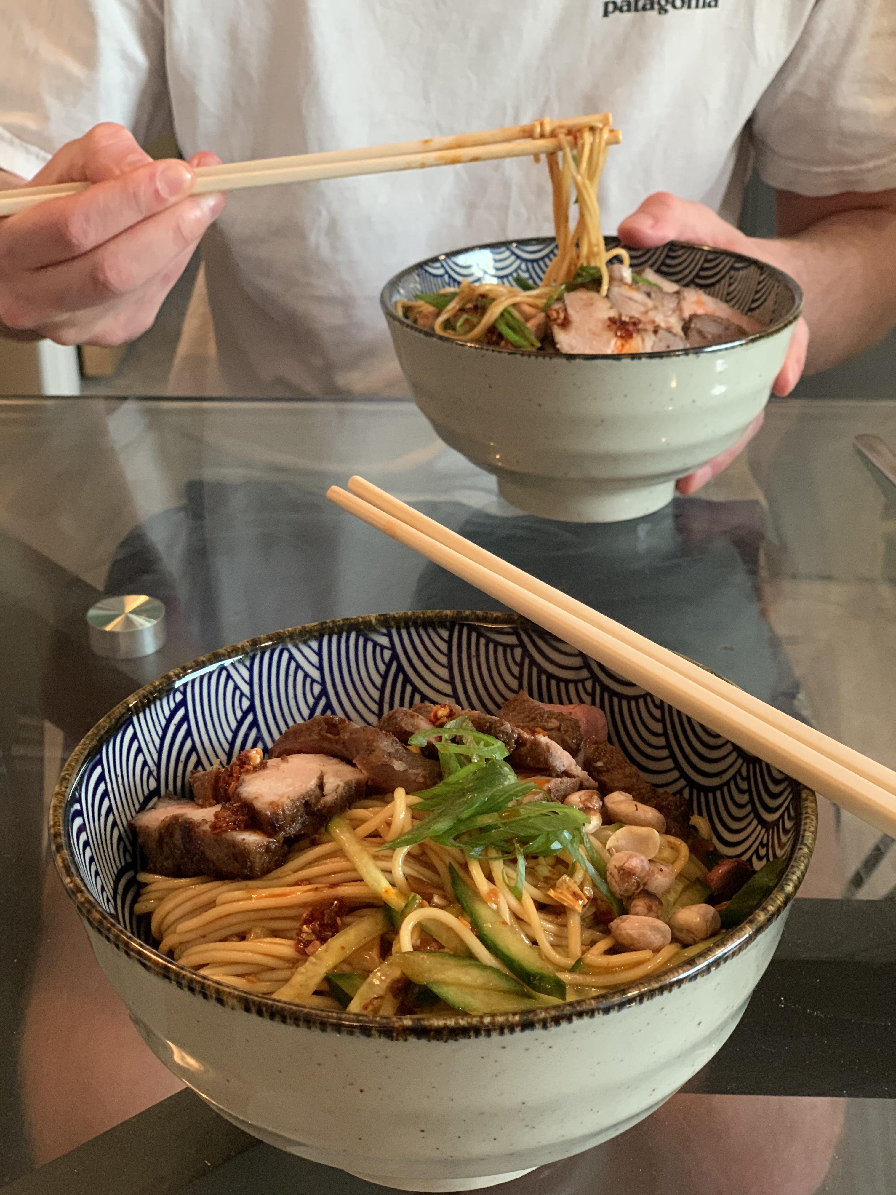 [Homemade] Hunan Style Cold Noodle with Pork Char Siu r/food
