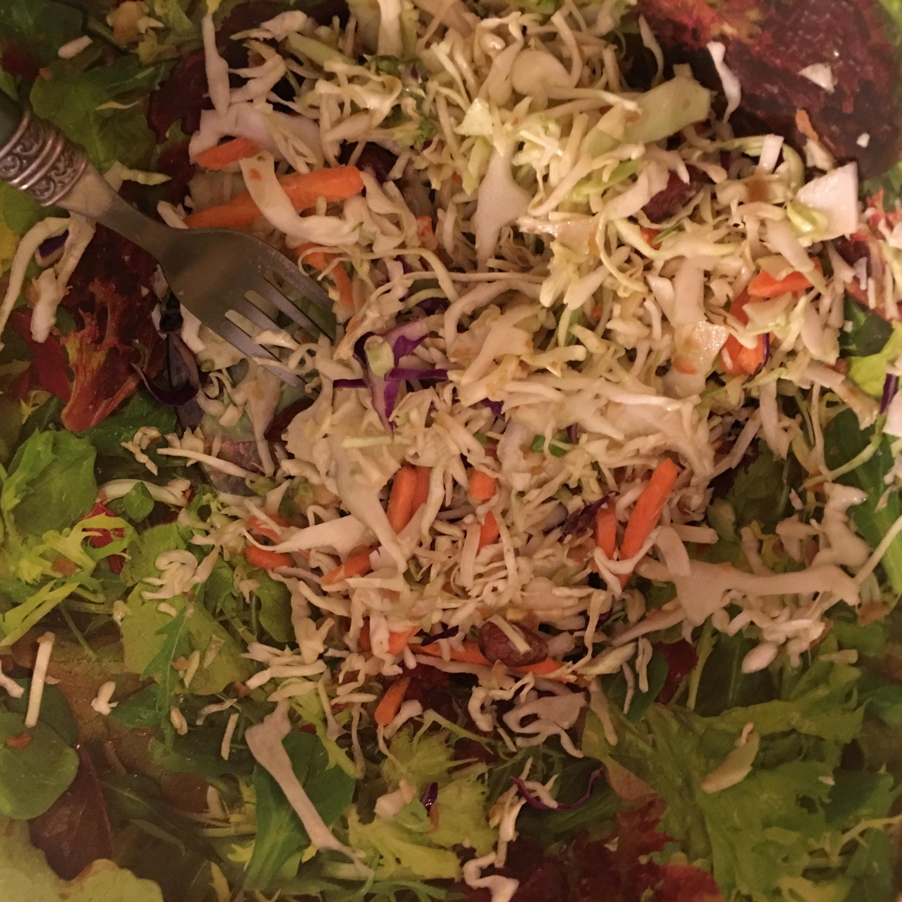 Big Crunchy Salad Target Special! 1/2 bag cole slaw mix (50 cals), 1/4