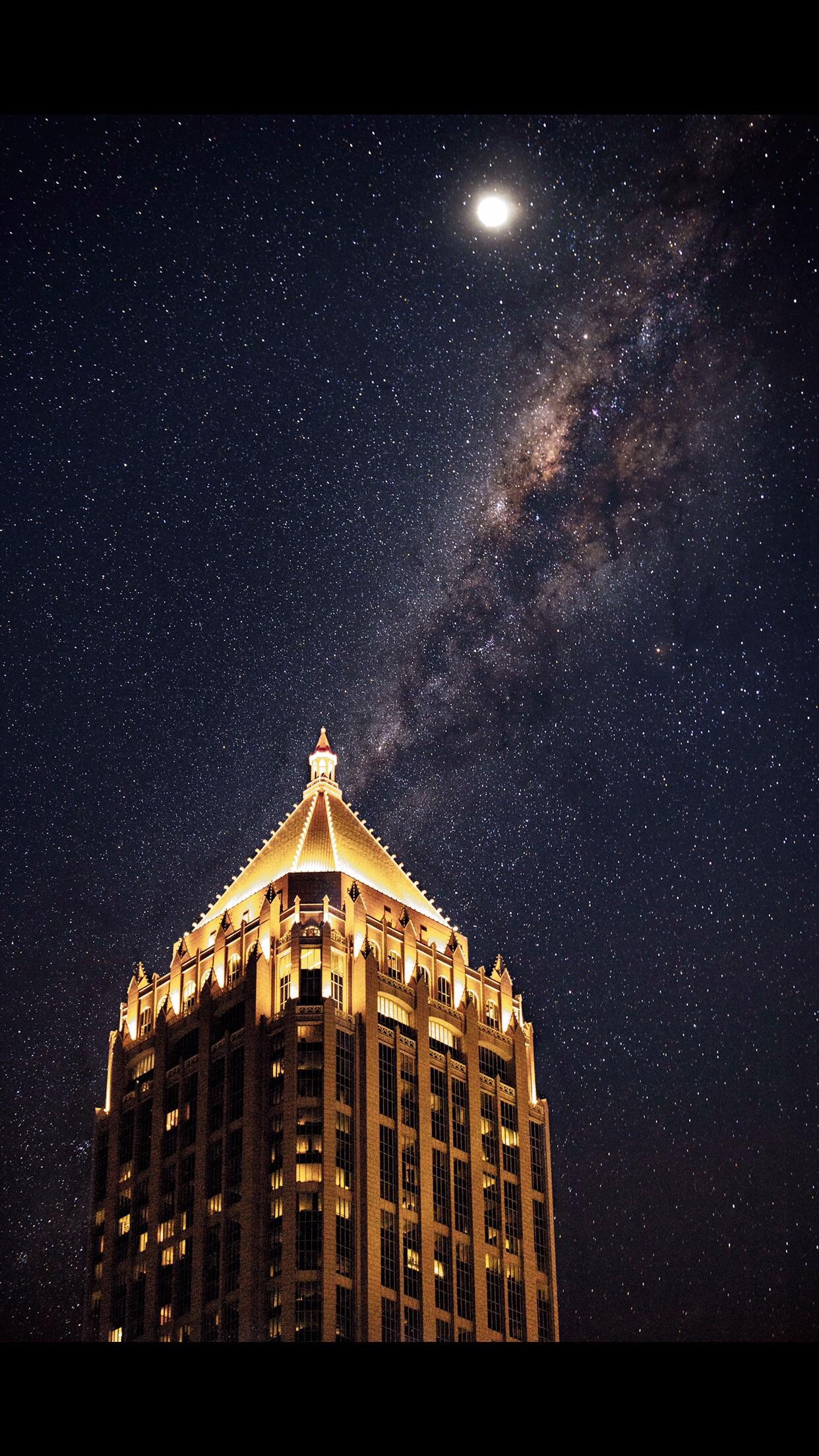 One Atlantic Center under a starry sky Atlanta