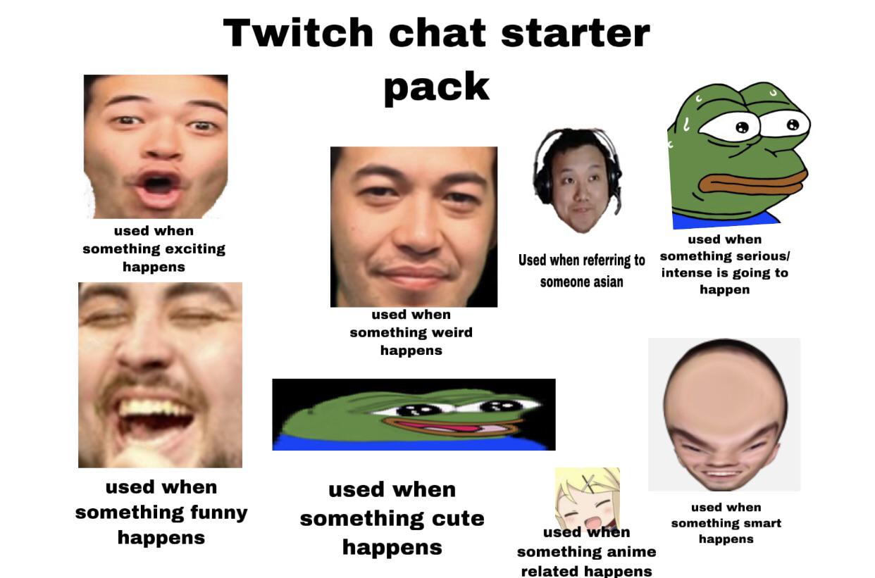 Twitch chat starter pack starterpacks